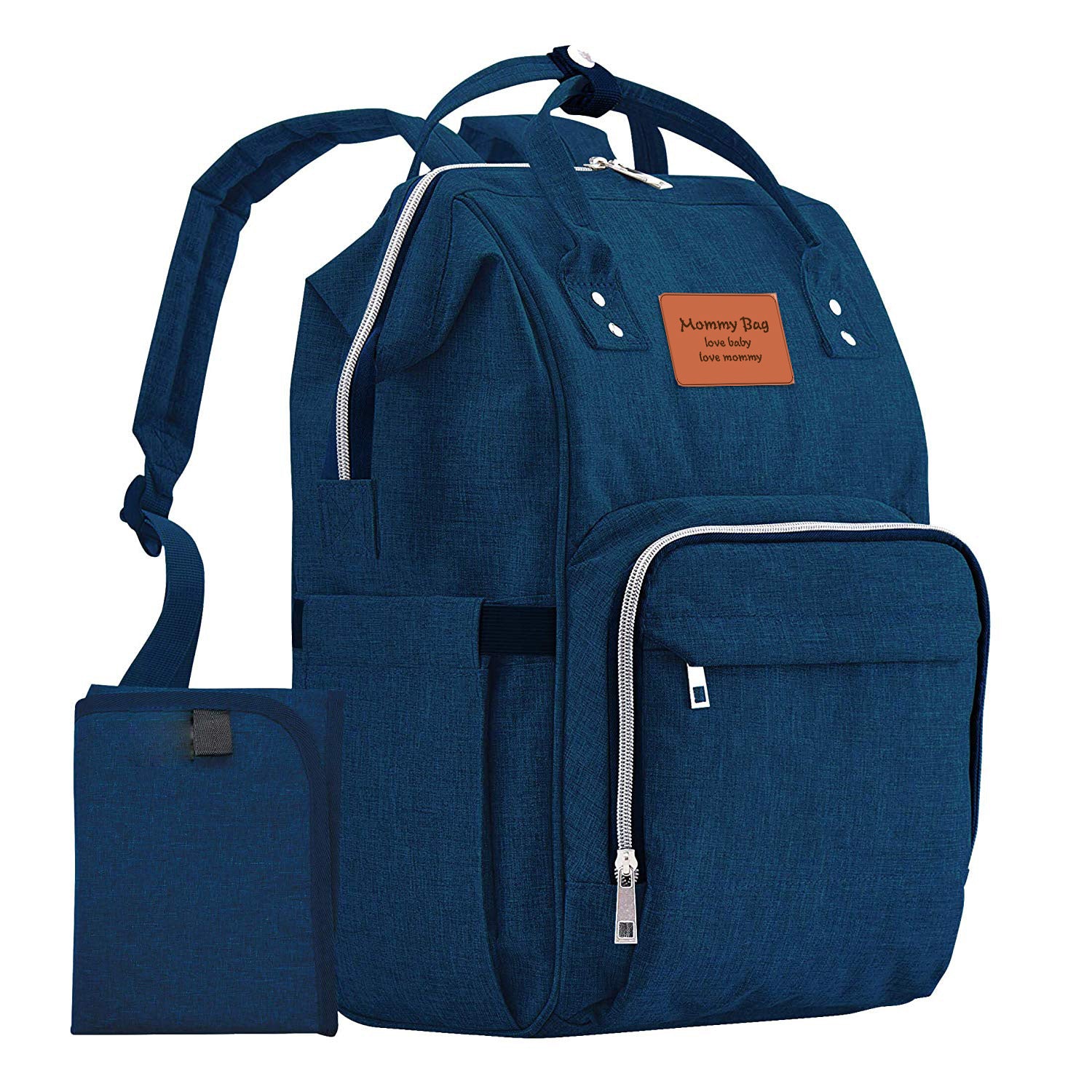 Female Portable Oxford Cloth Mommy Bag in stylish design, showcasing its spacious compartments and durable material.