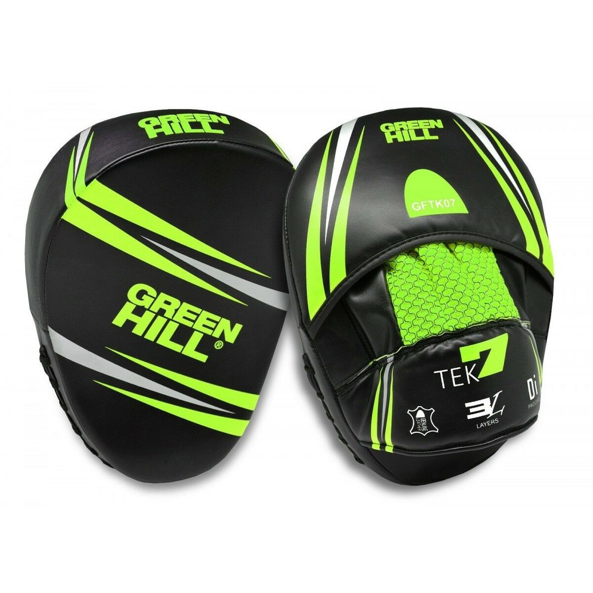 FOCUS MITT TEK7 made of durable synthetic leather, designed for boxing and training with enhanced grip.