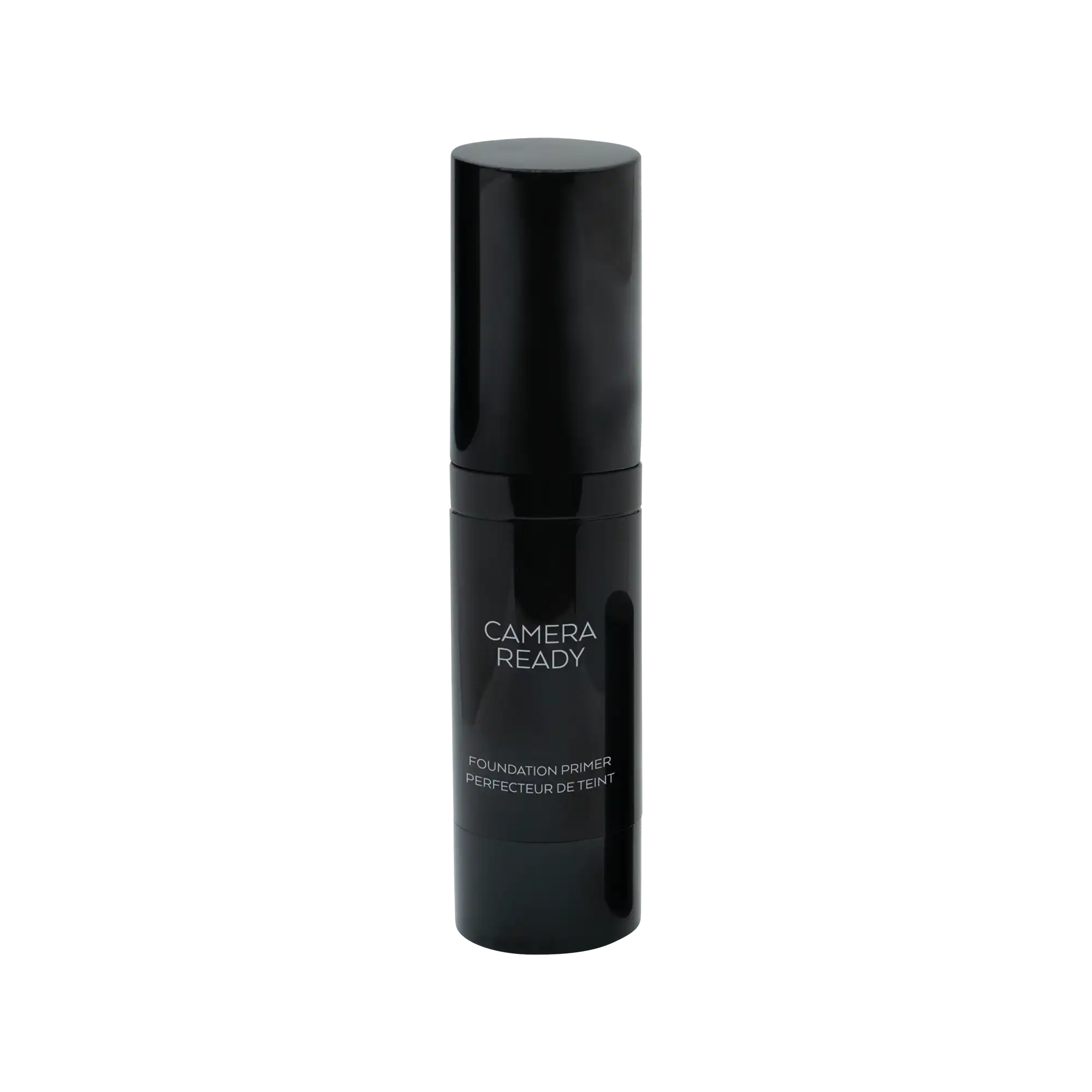 Clear foundation primer in a sleek bottle, designed for a matte finish and oil control.