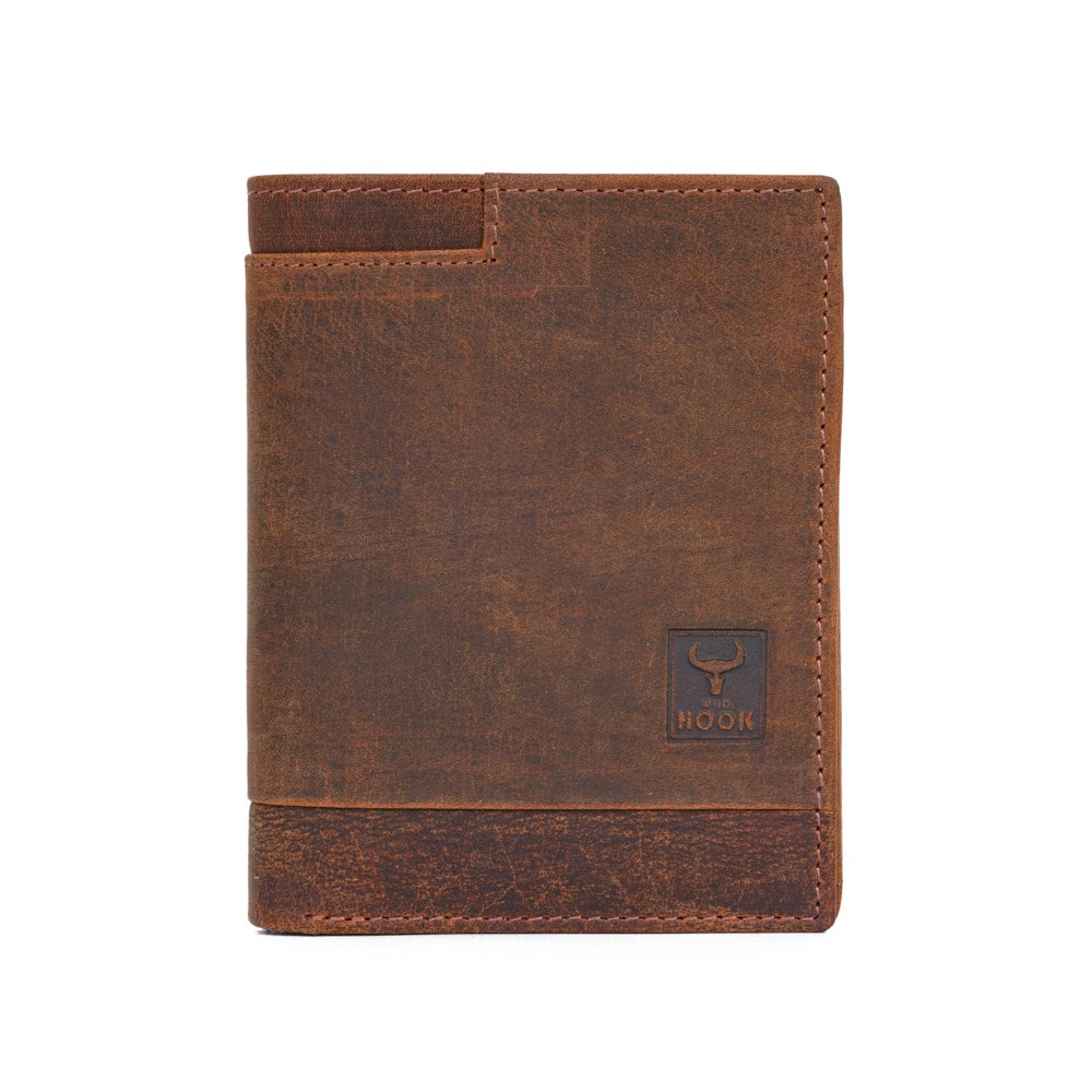 Gentlemen's Vintage Wallet made of premium leather, featuring RFID blocking technology and a stylish vintage design.