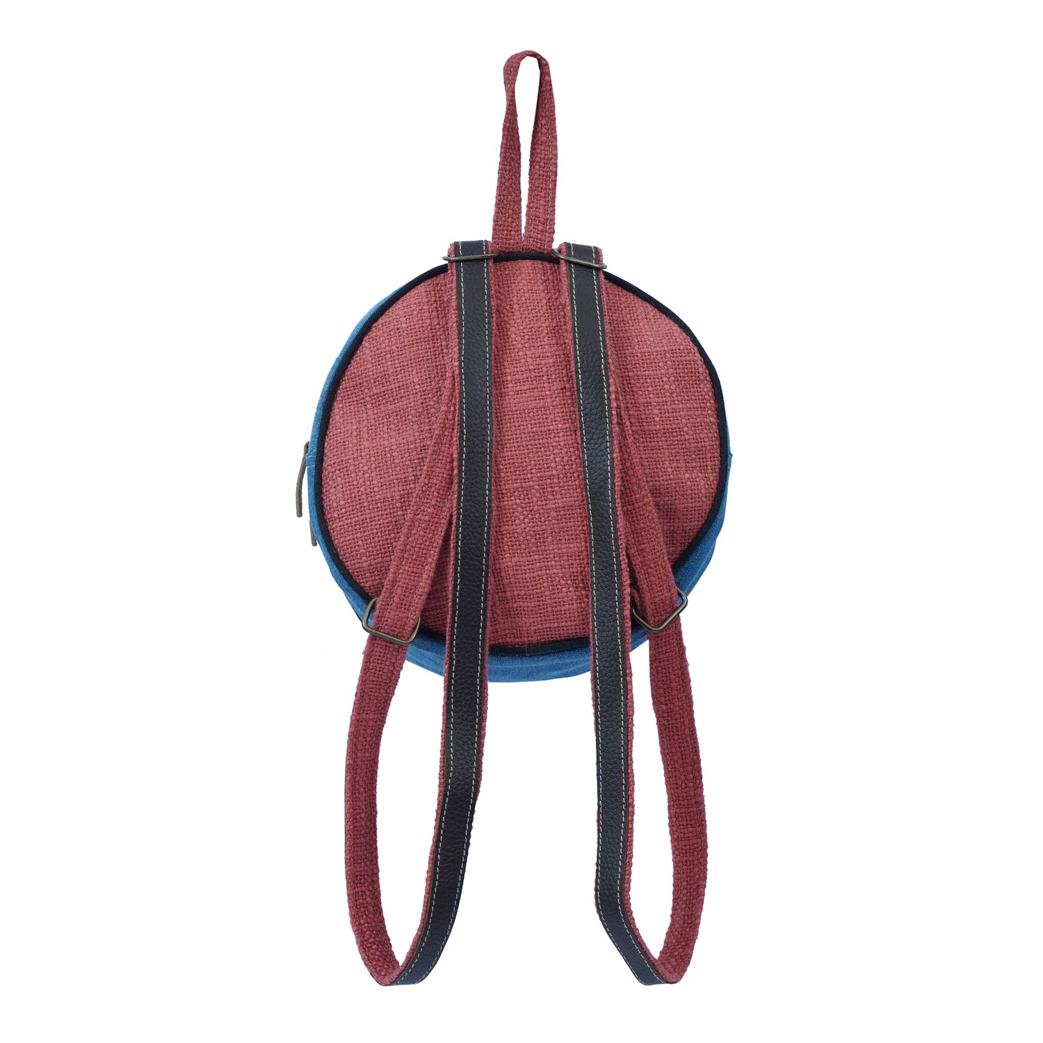 A stylish round Glor Canteen Bag designed for kids and teenagers, featuring a vintage-inspired look suitable for outdoor activities.