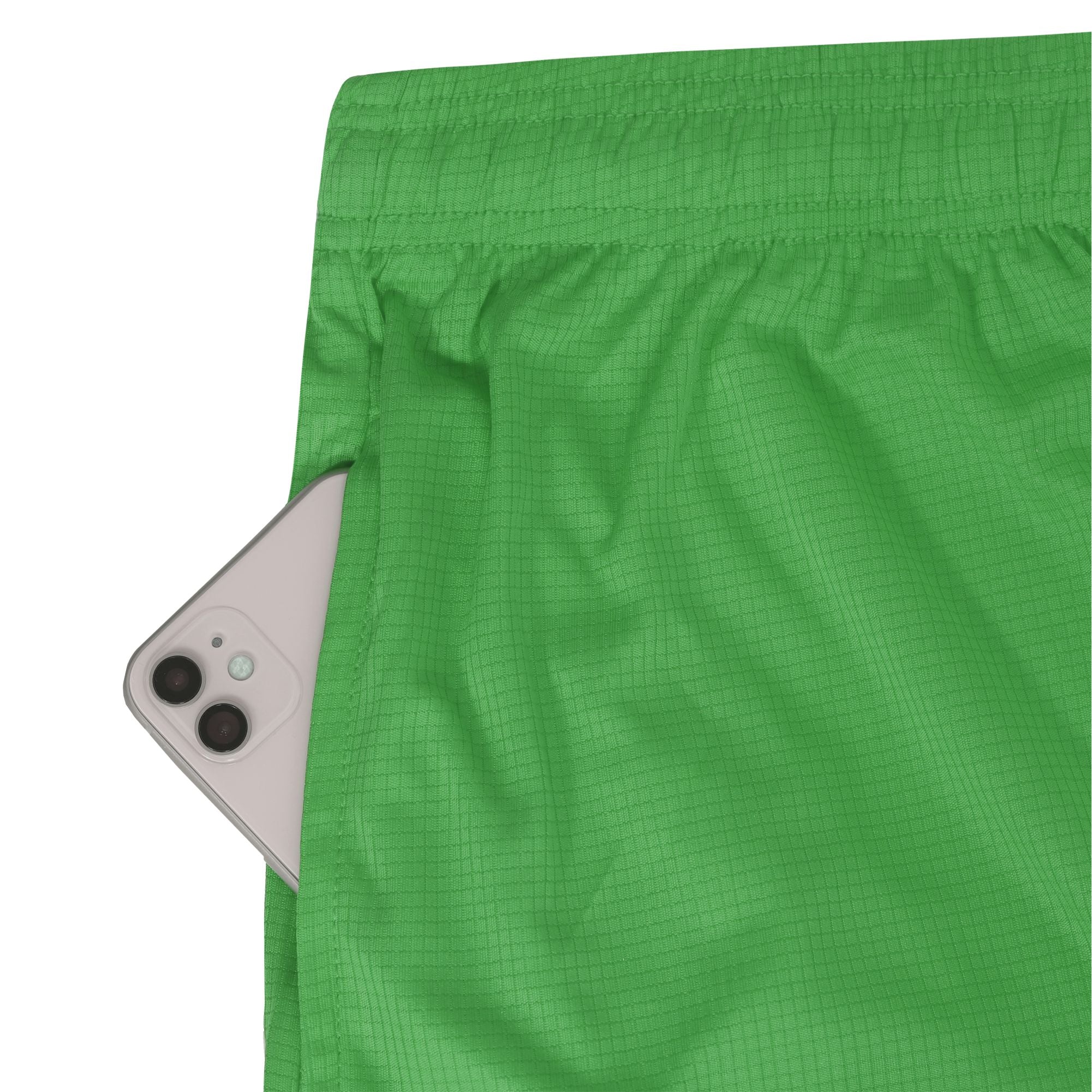 Green Hill Men Running GYM Shorts in a pack of 2, featuring a lightweight design, elastic waistband, and dual zippered pockets.