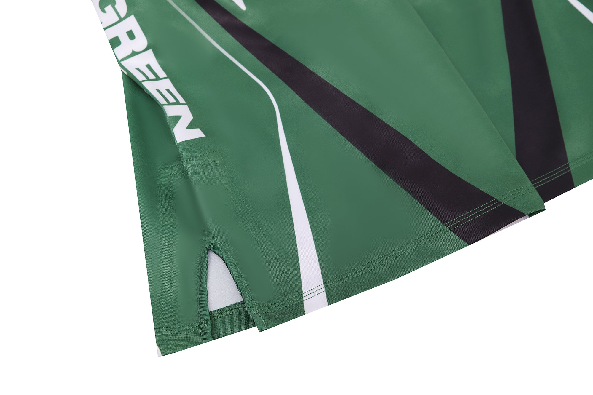 Green Hill New MMA Shorts IMMAF APPROVED in green, featuring adjustable waistband and IMMAF logo, designed for optimal performance in Mixed Martial Arts.