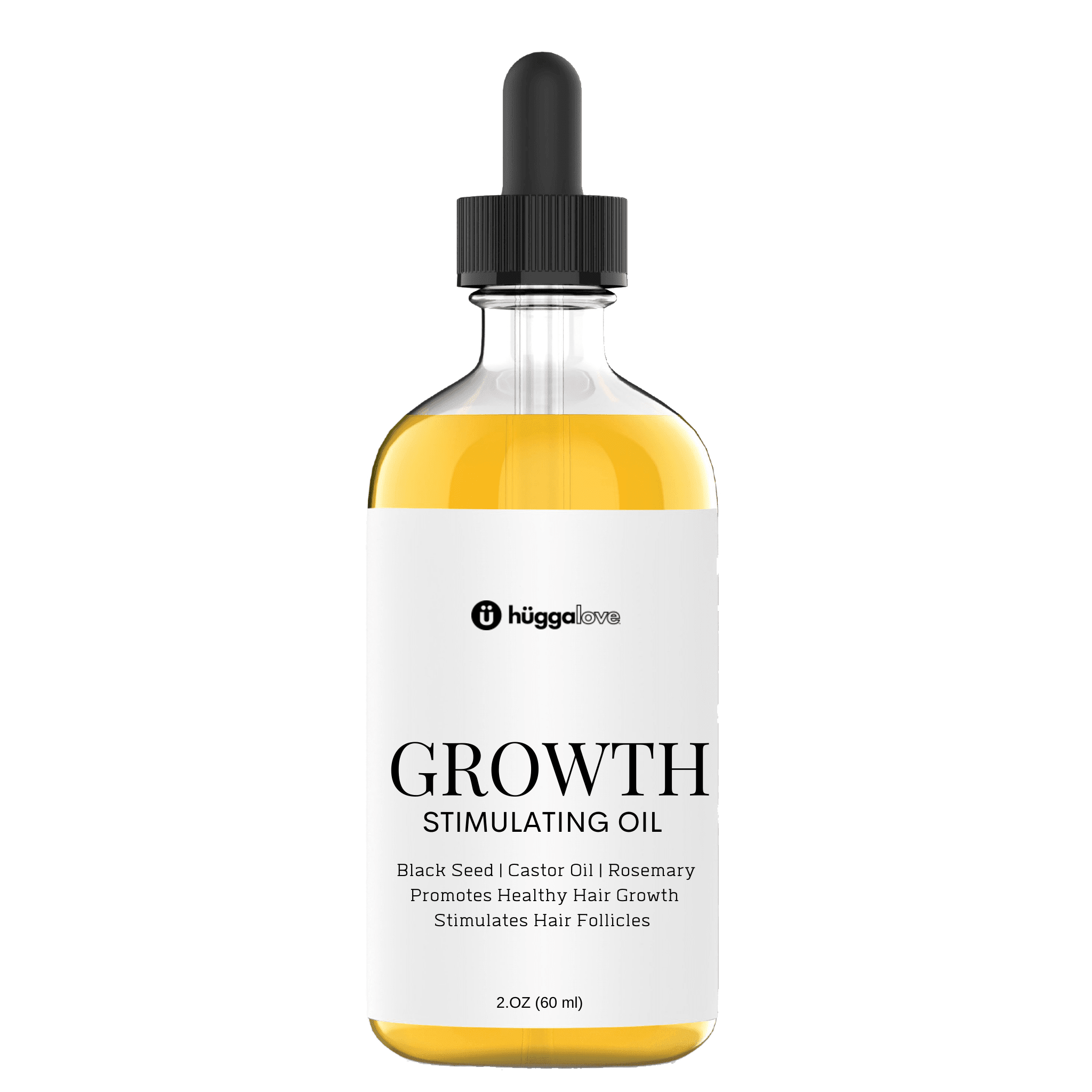 A 2oz bottle of Growth Stimulating Oil Blend featuring a blend of natural oils for hair growth.