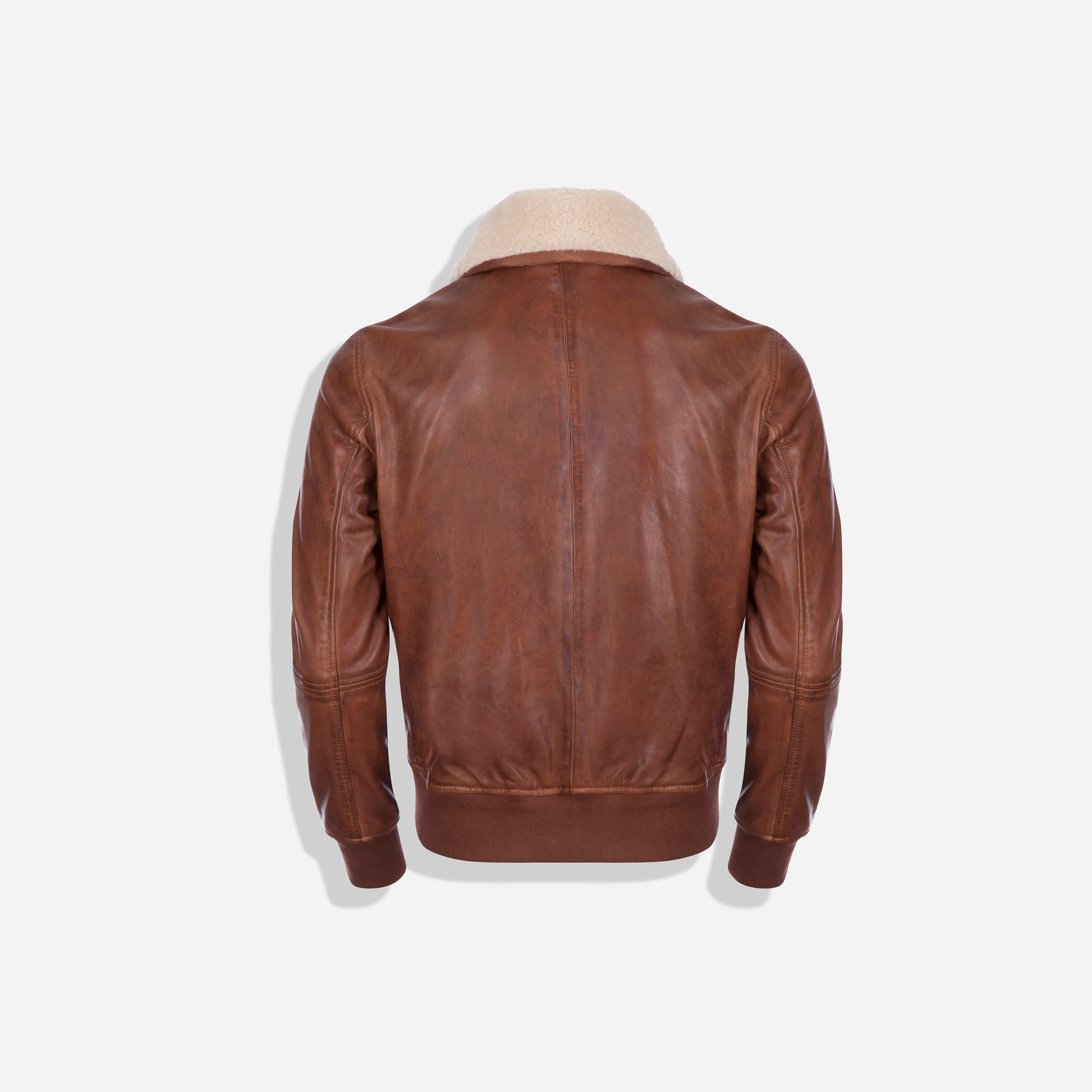 Harry Bomber Jacket in Chestnut color, featuring a classic cut, cold-defying collar, and multiple pockets for convenience.