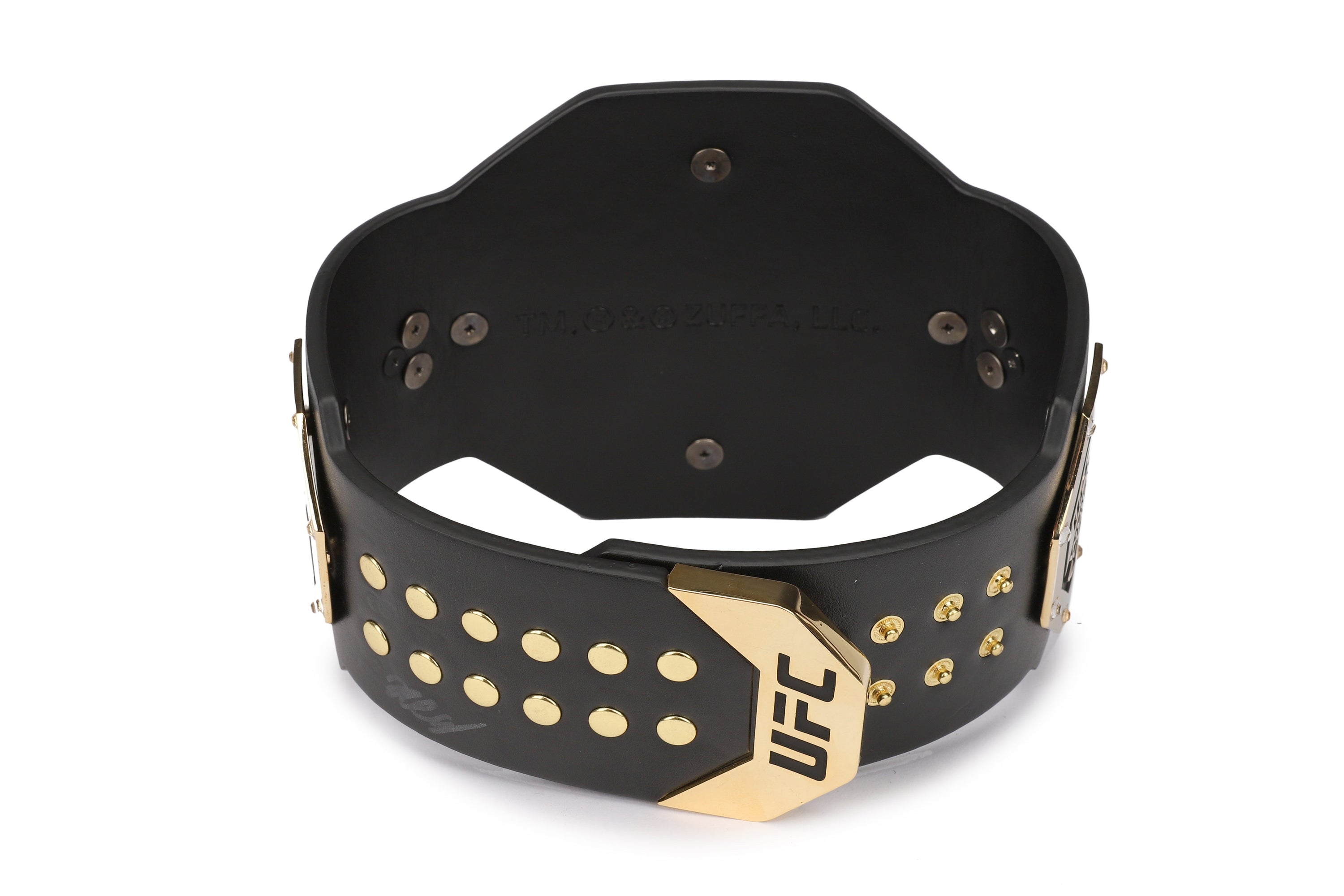 Hasbulla Official Signed Replica Desktop Belt showcasing Hasbulla's signature and intricate design, perfect for UFC fans.