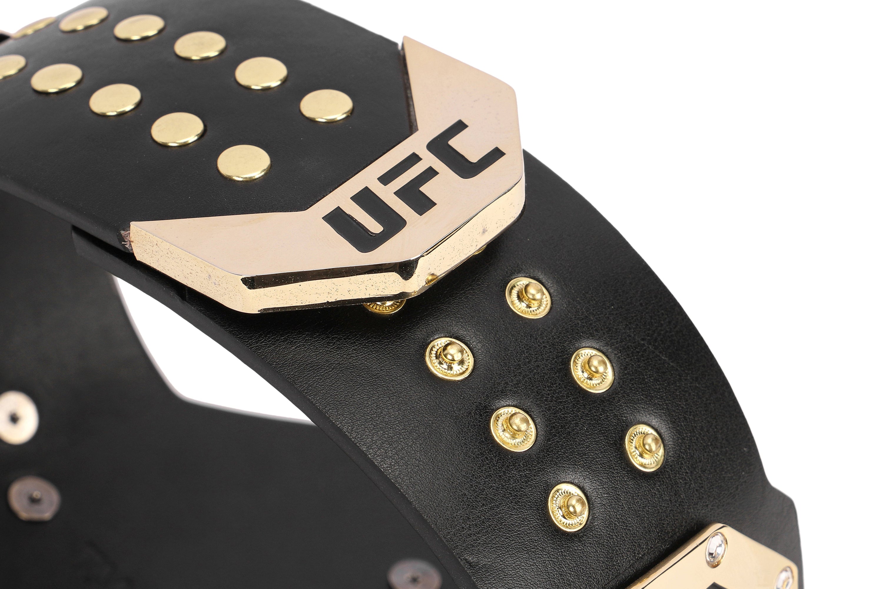 Hasbulla Official Signed Replica Desktop Belt showcasing Hasbulla's signature and intricate design, perfect for UFC fans.