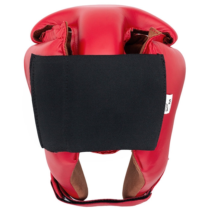 Head Guard KID in blue, black, and red colors made from artificial leather, designed for training.