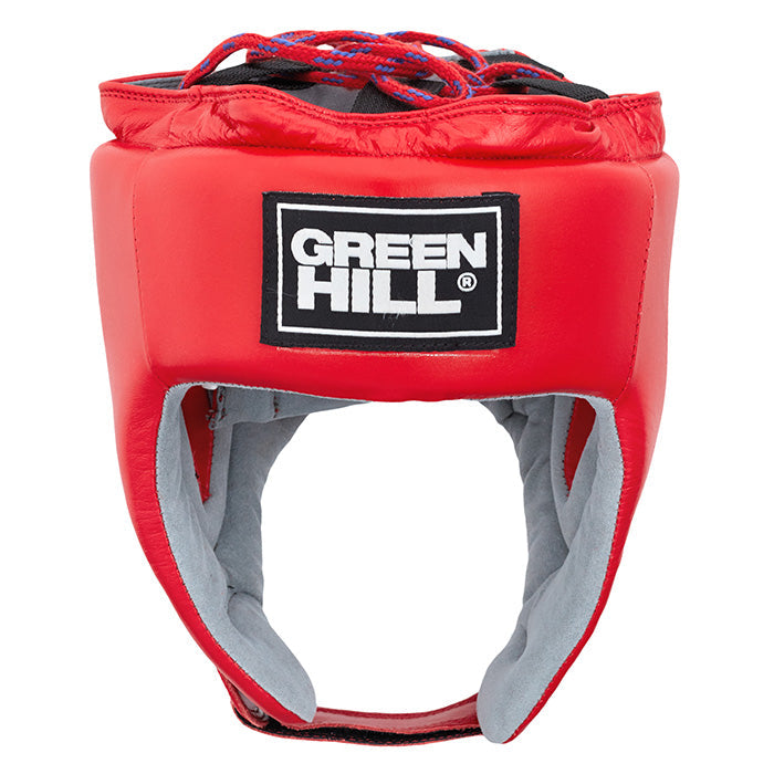 Head Guard TRAINING in red, blue, and black colors, made of artificial leather, designed for training and competition.