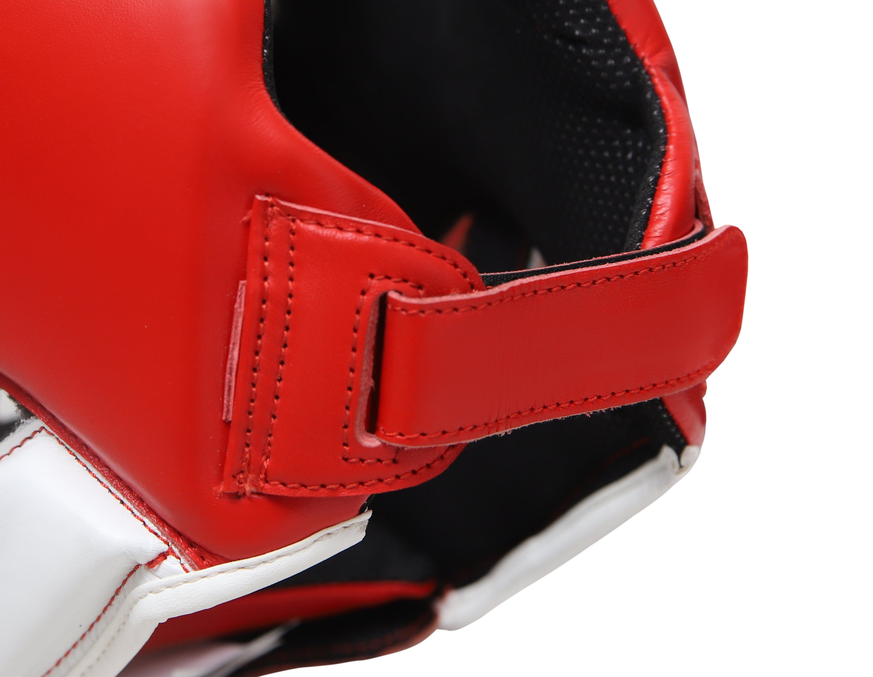 Headguard Out and Out made of genuine leather with padded ear shields and adjustable top panel, designed for young boxers.