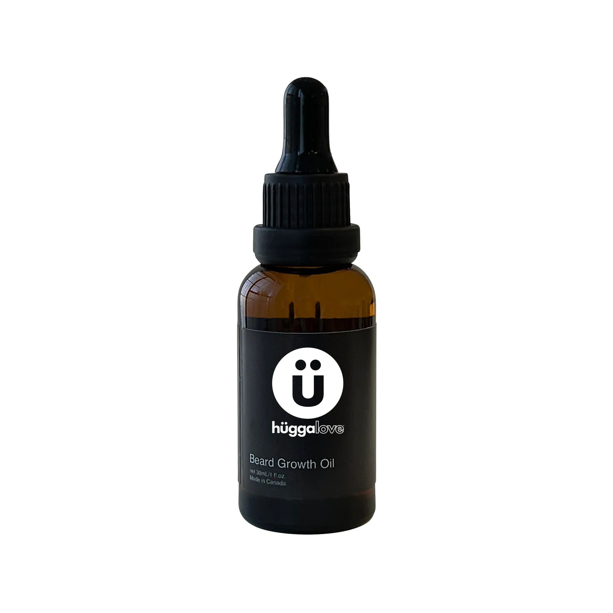 Bottle of Hemp Infused Beard Growth Oil - Unscented with a dropper, showcasing its natural ingredients and sleek design.