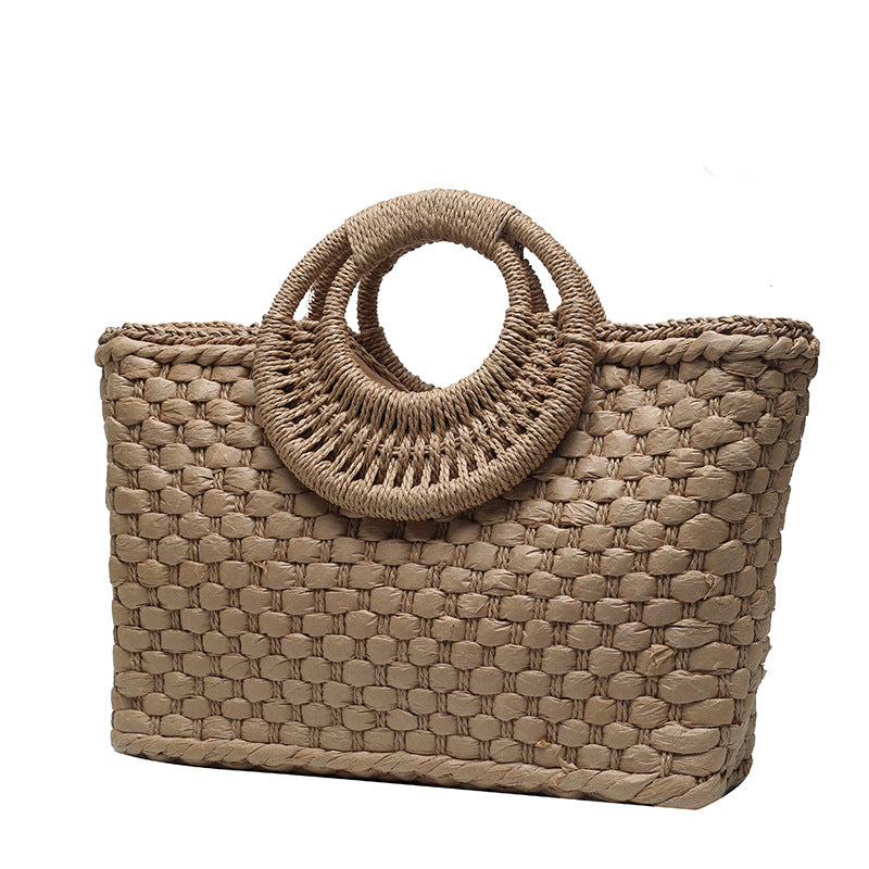 High Quality Bohemian Style Handbag for Women featuring a unique weaving pattern and spacious interior, perfect for daily use.