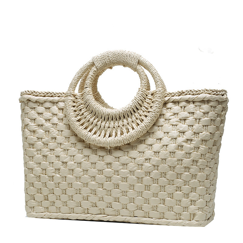 High Quality Bohemian Style Handbag for Women featuring a unique weaving pattern and spacious interior, perfect for daily use.