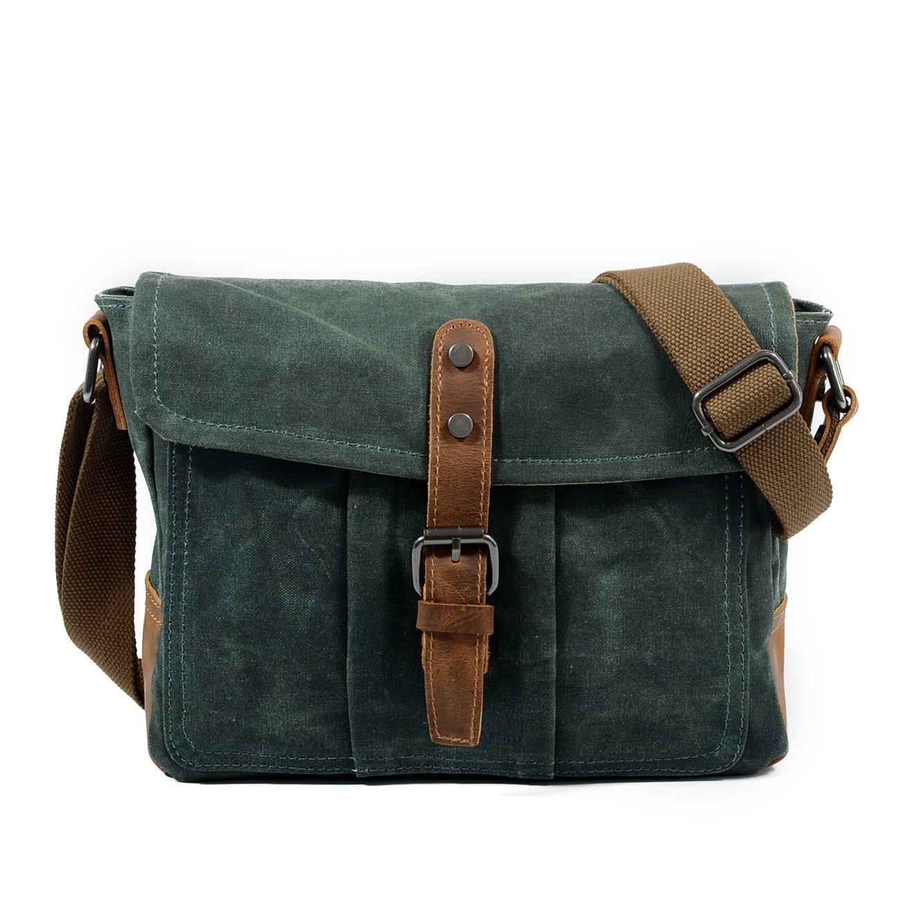 High Quality Casual Canvas Messenger Bag for Men featuring a stylish design, durable canvas material, and multiple internal pockets for organization.