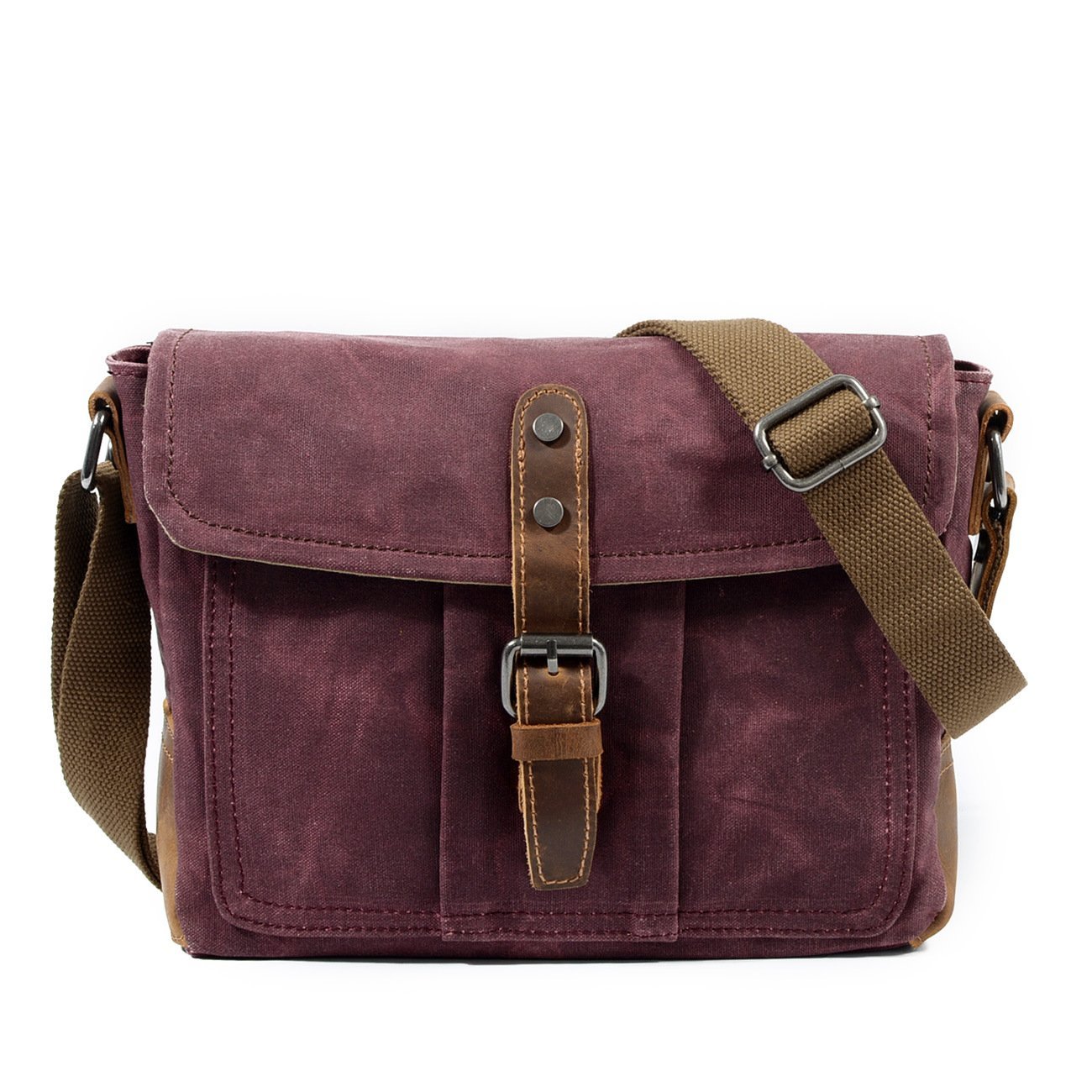 High Quality Casual Canvas Messenger Bag for Men featuring a stylish design, durable canvas material, and multiple internal pockets for organization.