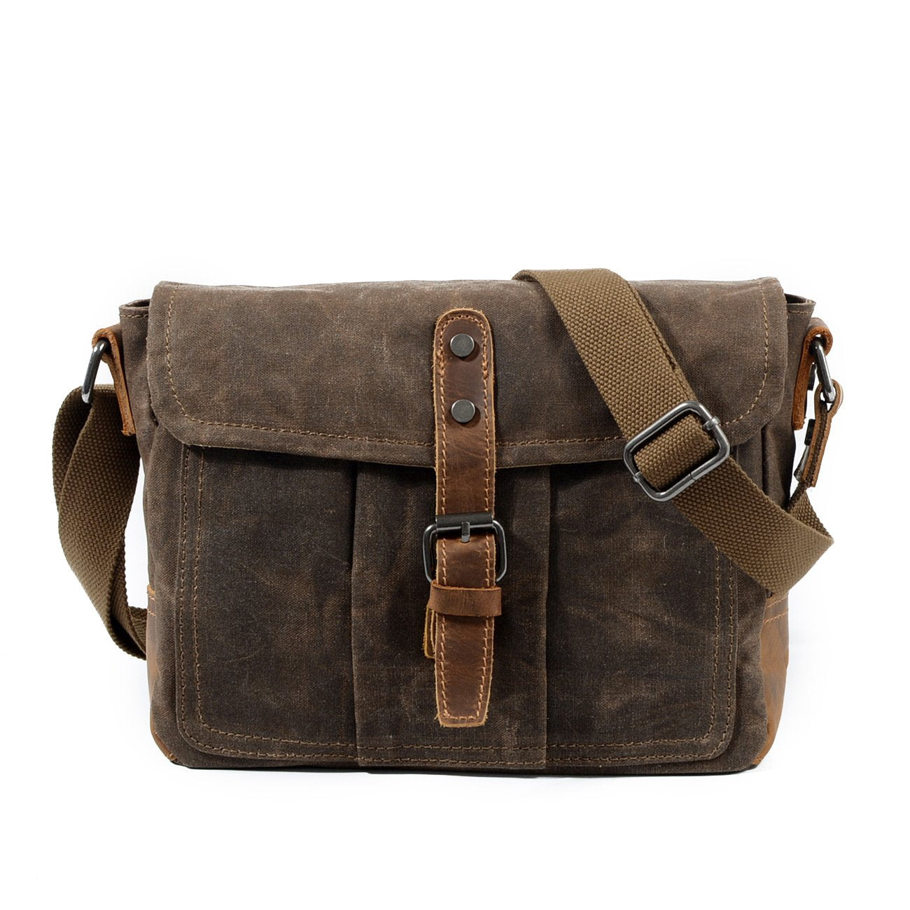 High Quality Casual Canvas Messenger Bag for Men featuring a stylish design, durable canvas material, and multiple internal pockets for organization.