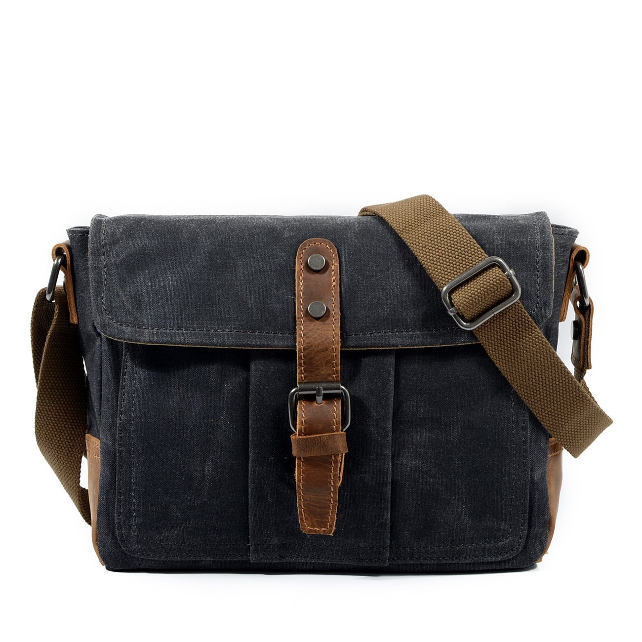 High Quality Casual Canvas Messenger Bag for Men featuring a stylish design, durable canvas material, and multiple internal pockets for organization.