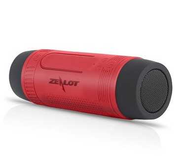 High Quality LED Flashlight & Bluetooth Speaker with sleek design, showcasing its multifunctional features and durable silicone sleeve.