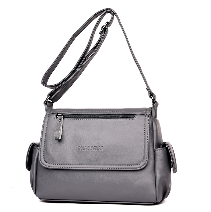 High Quality Messenger Bag for Middle-aged Women in stylish bucket design, made from durable PU fabric with multiple pockets.