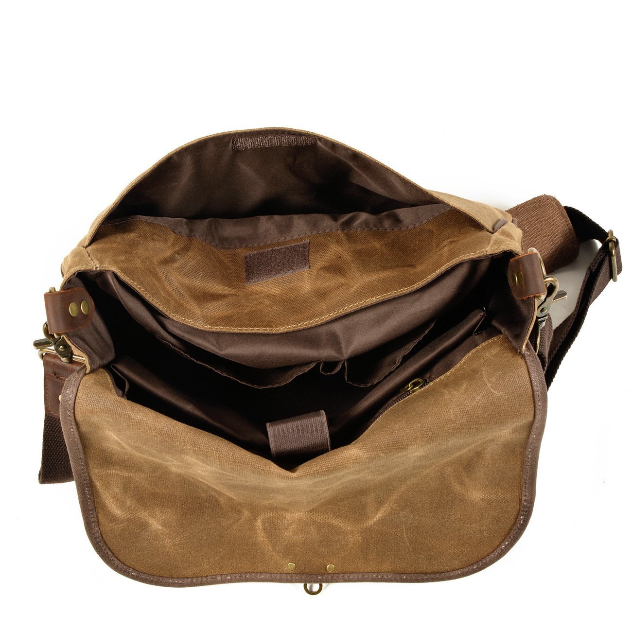 High Quality Unisex Canvas Messenger Bag in a stylish design, featuring multiple compartments and a comfortable shoulder strap.