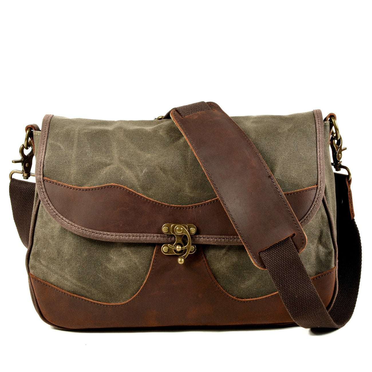 High Quality Unisex Canvas Messenger Bag in a stylish design, featuring multiple compartments and a comfortable shoulder strap.