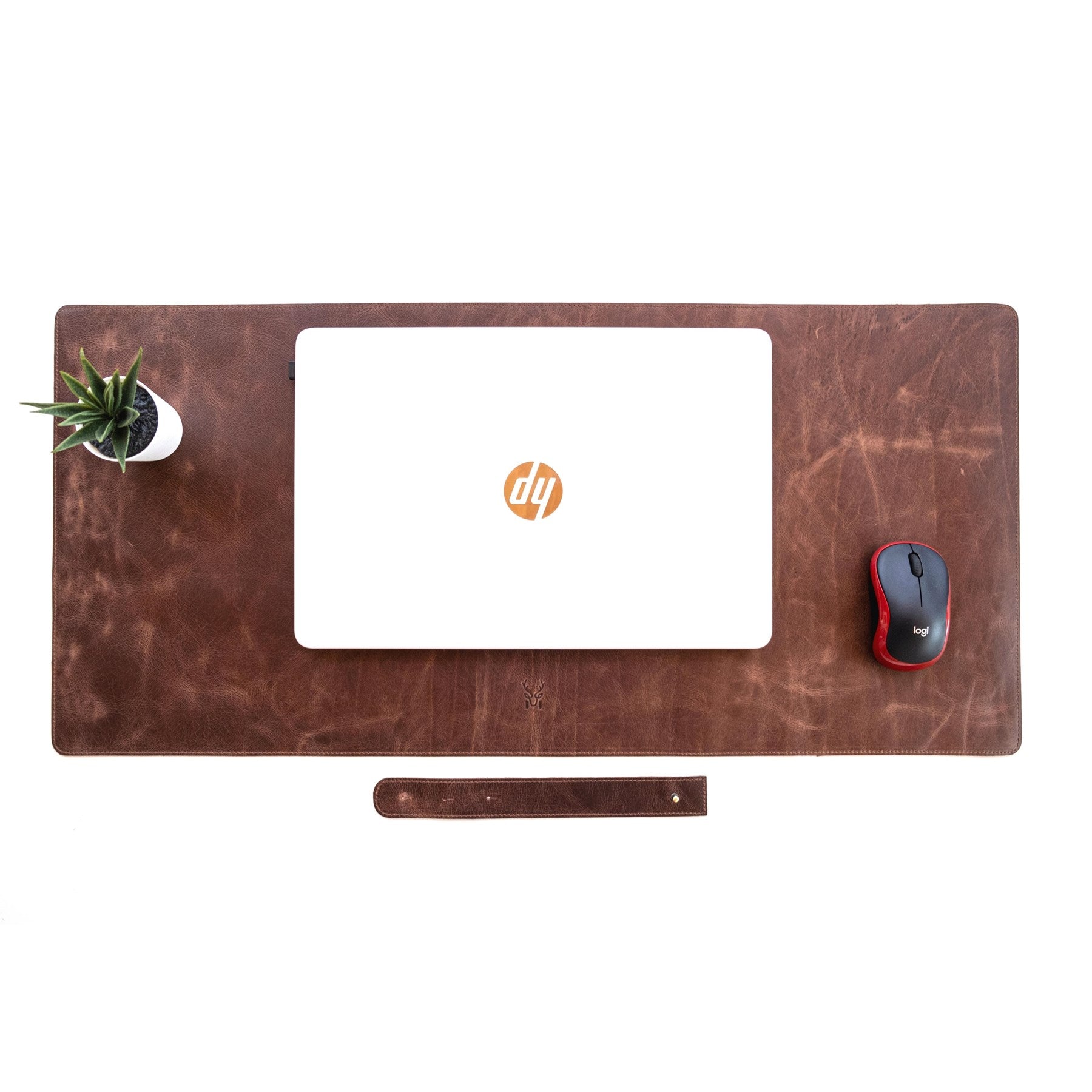 Hobart Genuine Leather Luxury Desk Mat showcasing its elegant design and smooth surface, perfect for enhancing any workspace.