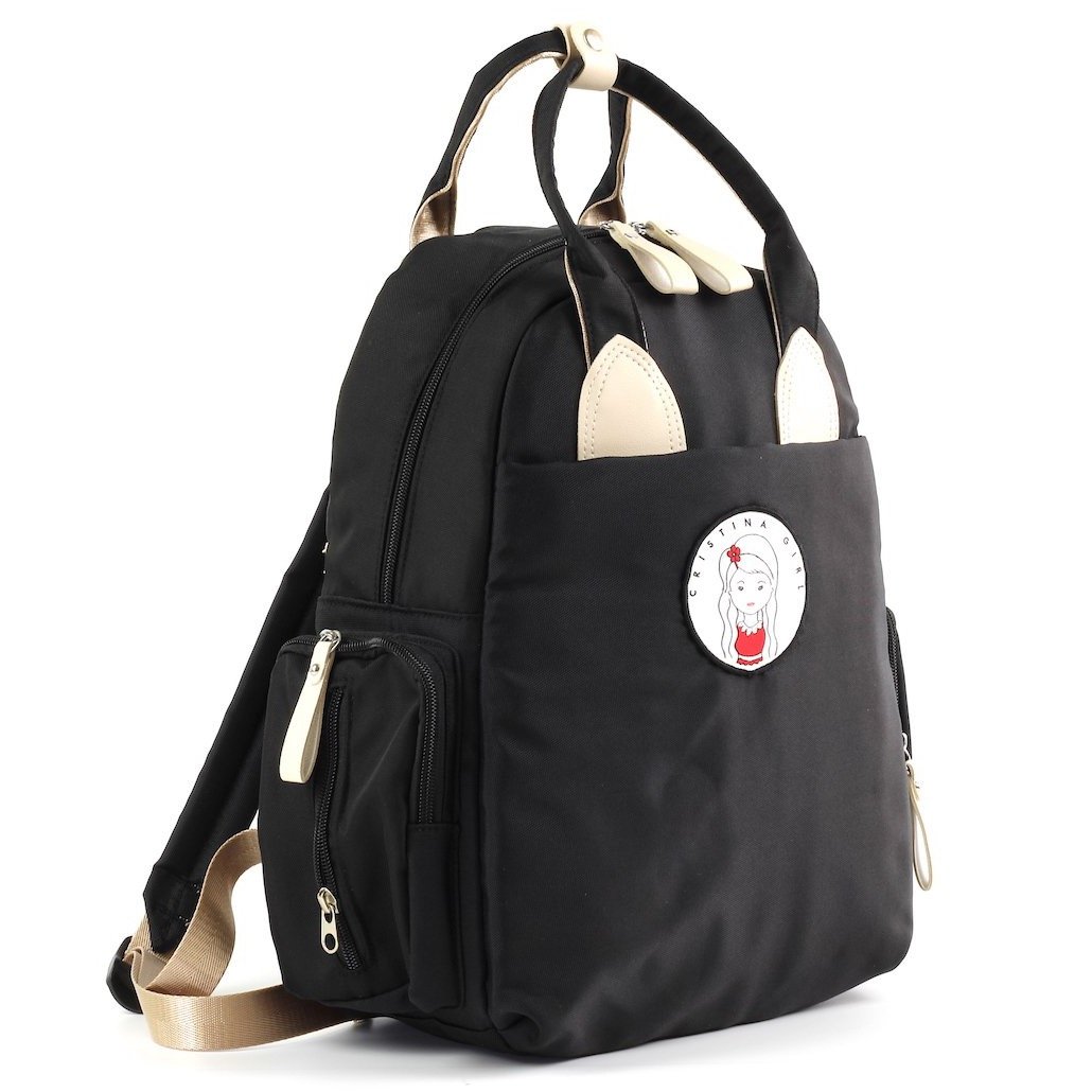 Stylish iPad and laptop backpack in four colors, featuring adjustable straps and multiple pockets for organization.