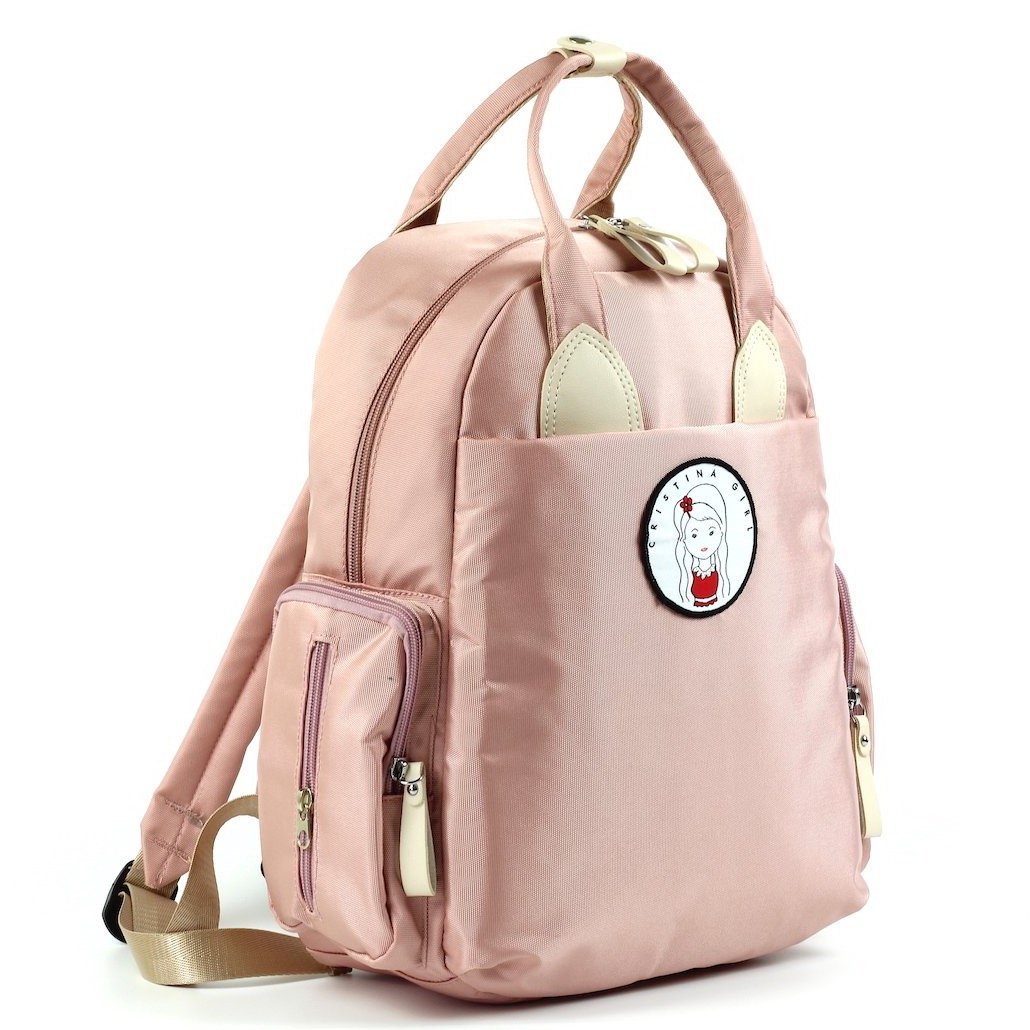 Stylish iPad and laptop backpack in four colors, featuring adjustable straps and multiple pockets for organization.