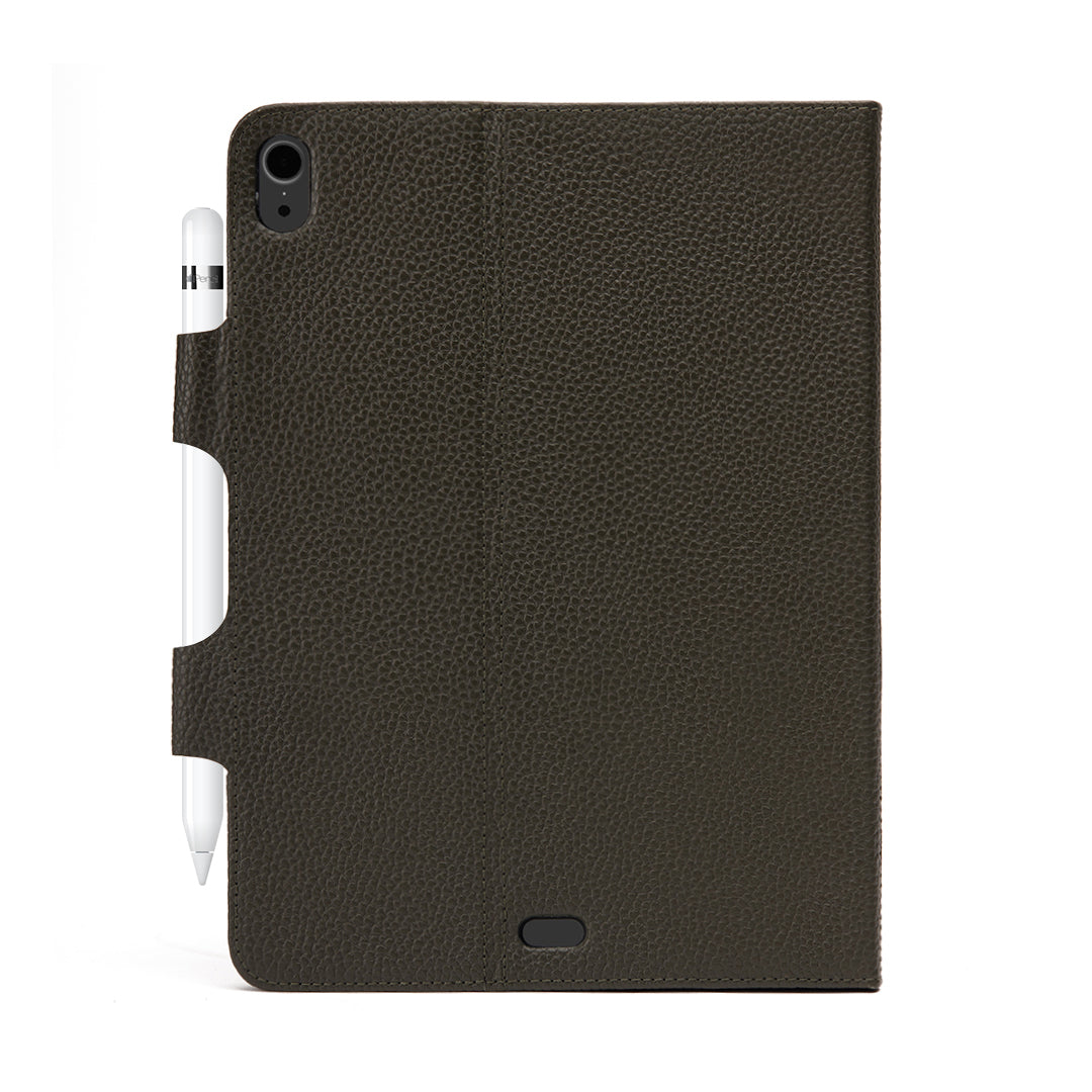 A stylish iPad Leather Case made from premium full grain leather, showcasing its elegant design and functionality.