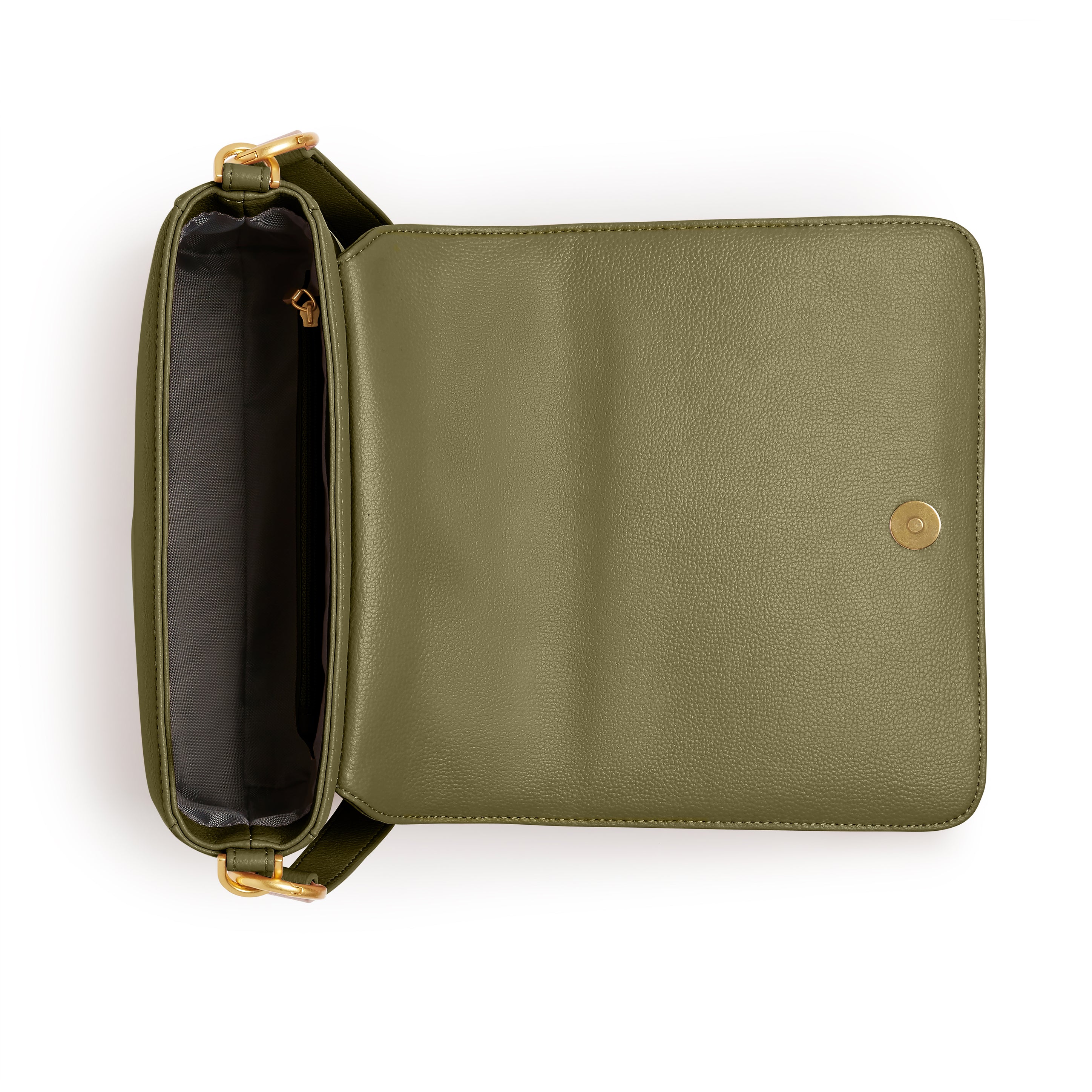 Iris Shoulder Bag in Green featuring artistic design by Iris Scott, showcasing a stylish and eco-friendly handbag.