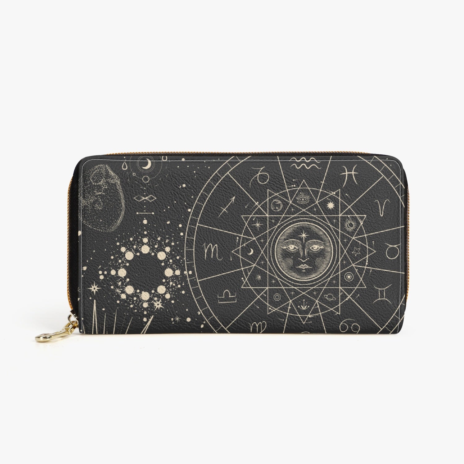 Jacki Easlick Celestial PU Printed Wallet showcasing its stylish design and premium PU leather material.