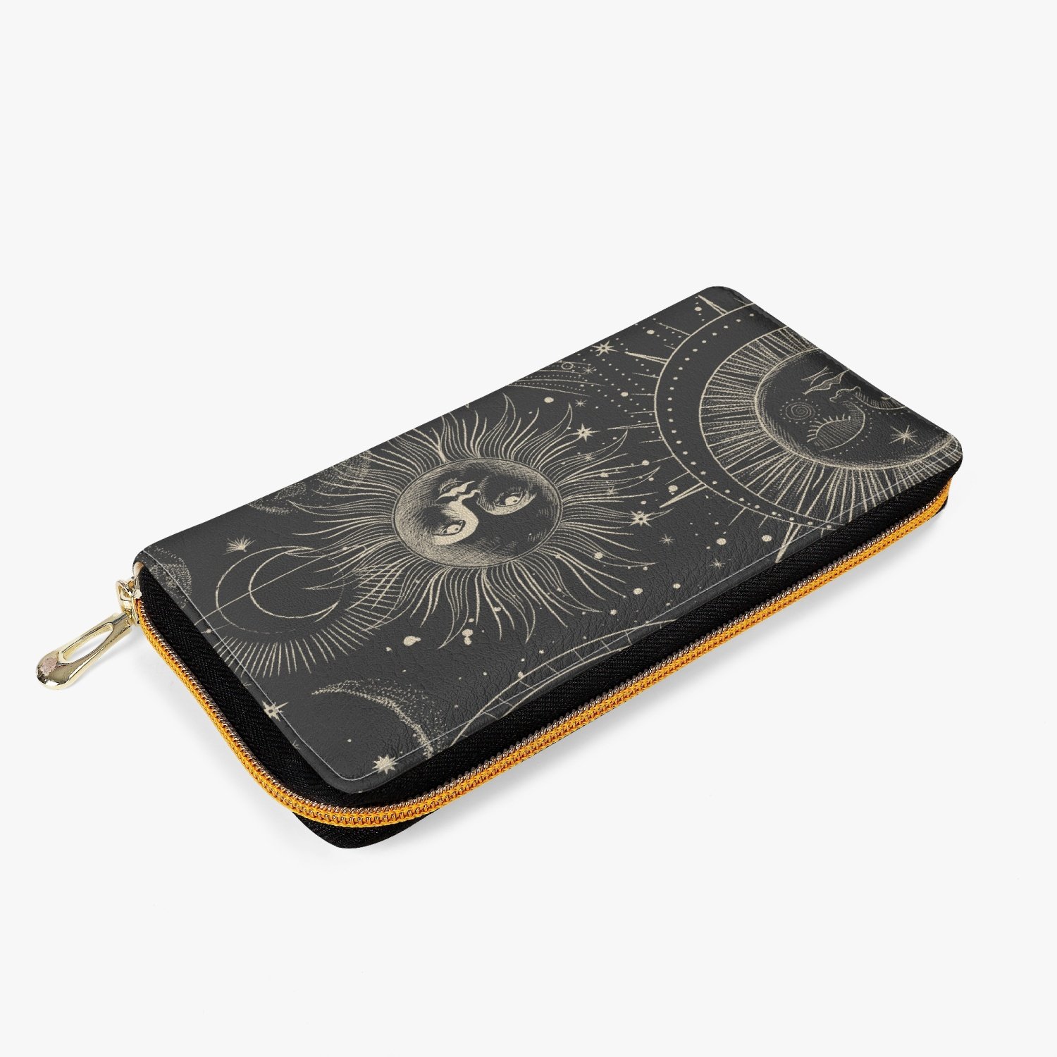 Jacki Easlick Celestial PU Printed Wallet showcasing its stylish design and premium PU leather material.