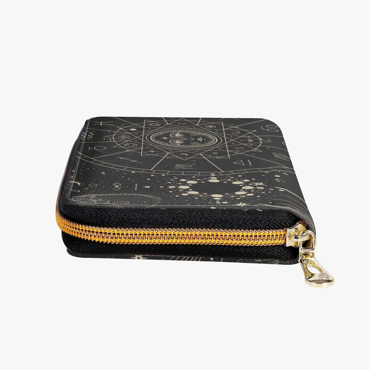 Jacki Easlick Celestial PU Printed Wallet showcasing its stylish design and premium PU leather material.