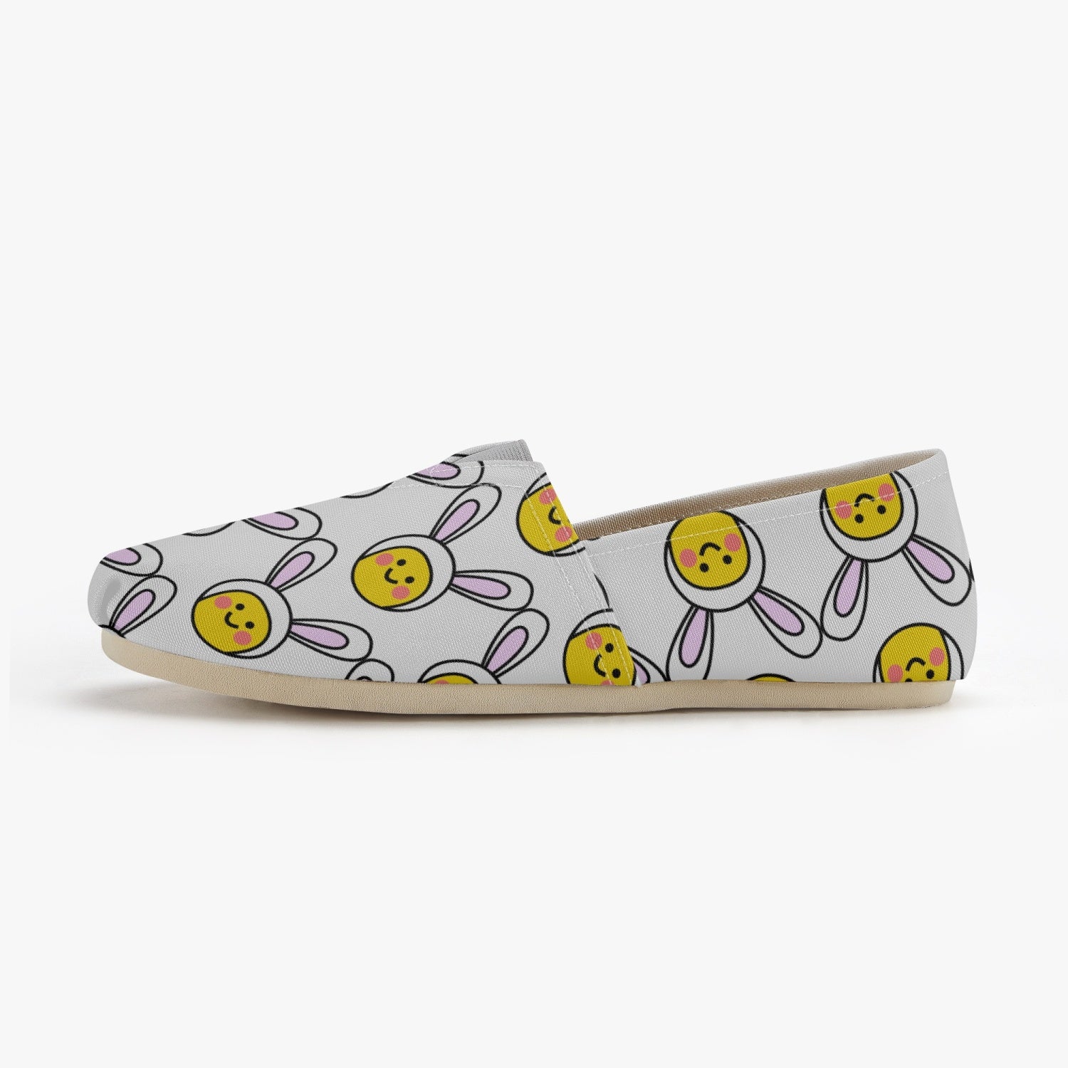 Jacki Easlick Lux Bunny Canvas Shoes showcasing premium canvas fabric and elastic stretch design for easy wear.