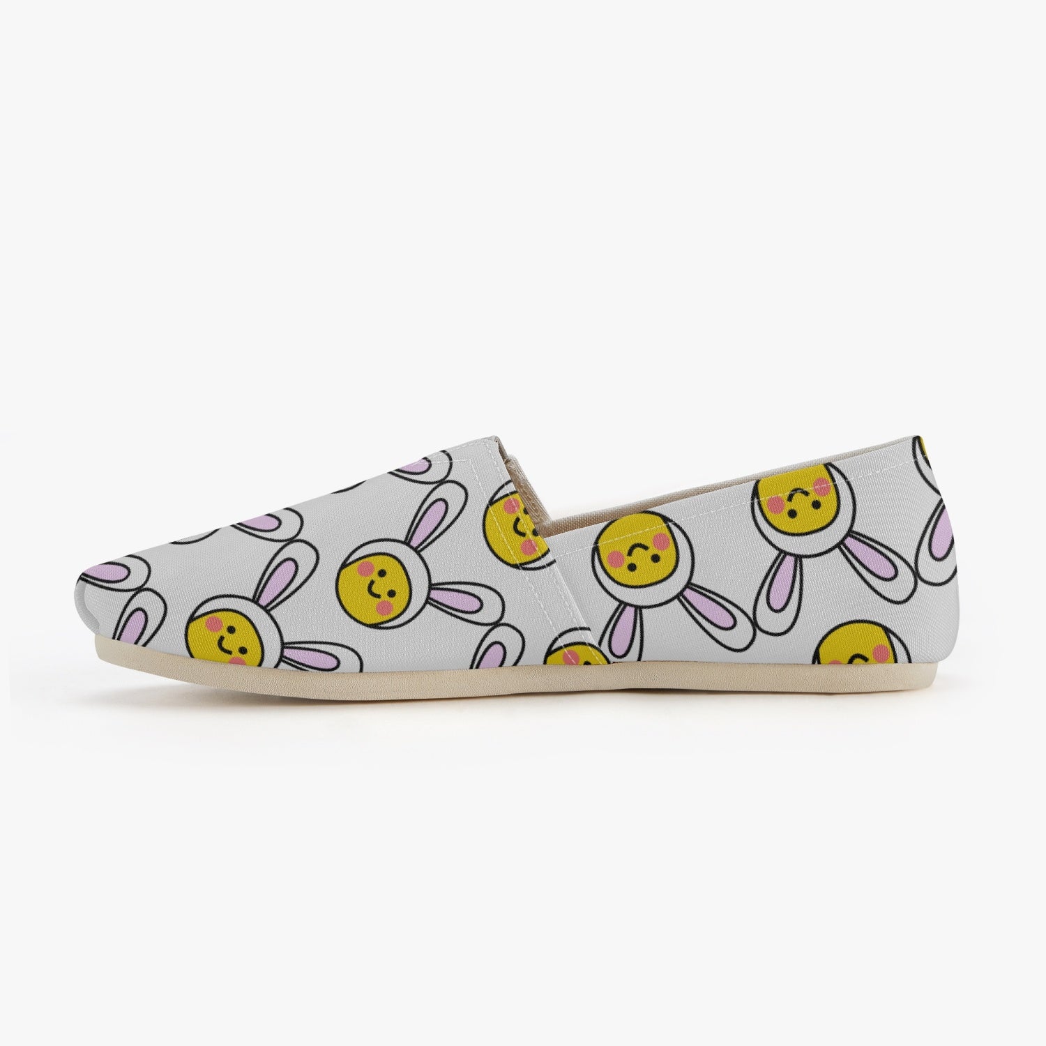 Jacki Easlick Lux Bunny Canvas Shoes showcasing premium canvas fabric and elastic stretch design for easy wear.