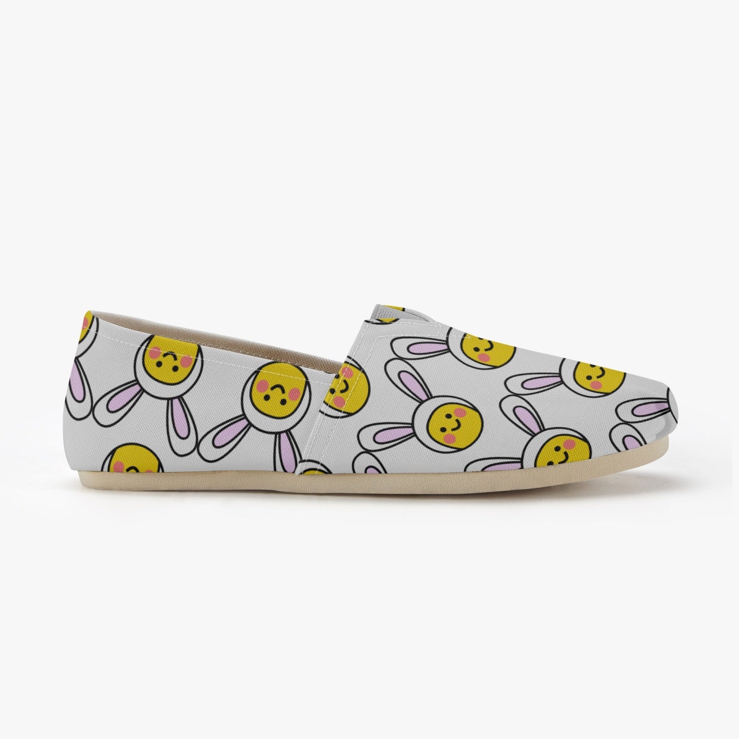 Jacki Easlick Lux Bunny Canvas Shoes showcasing premium canvas fabric and elastic stretch design for easy wear.