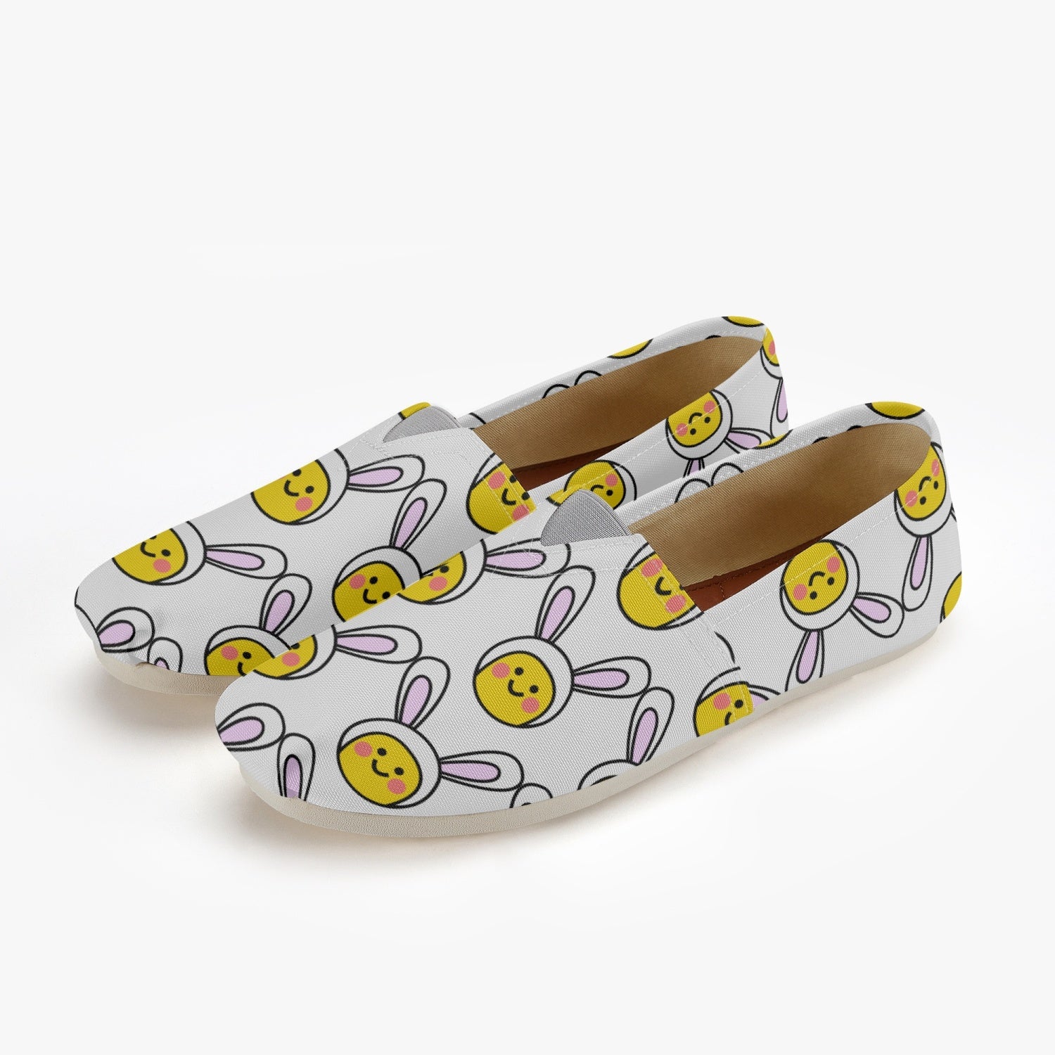 Jacki Easlick Lux Bunny Canvas Shoes showcasing premium canvas fabric and elastic stretch design for easy wear.