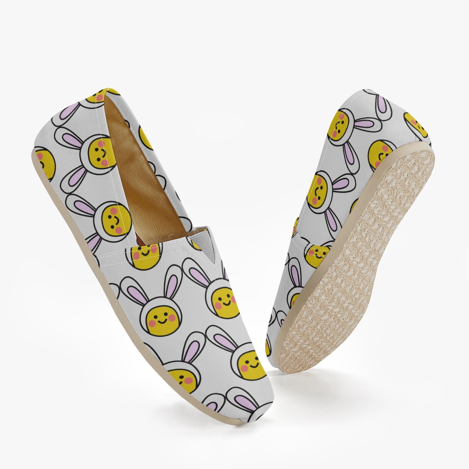 Jacki Easlick Lux Bunny Canvas Shoes showcasing premium canvas fabric and elastic stretch design for easy wear.