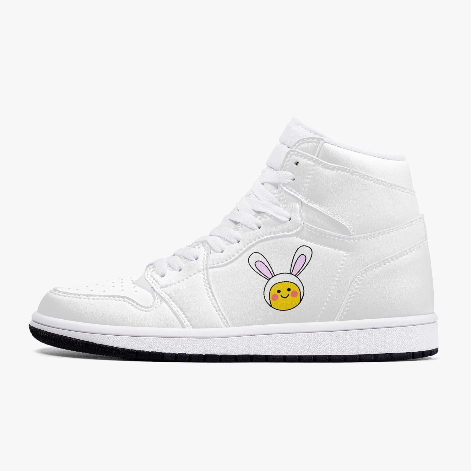 Jacki Easlick Lux Bunny High-Top Leather Sneakers showcasing stylish design and premium leather material.