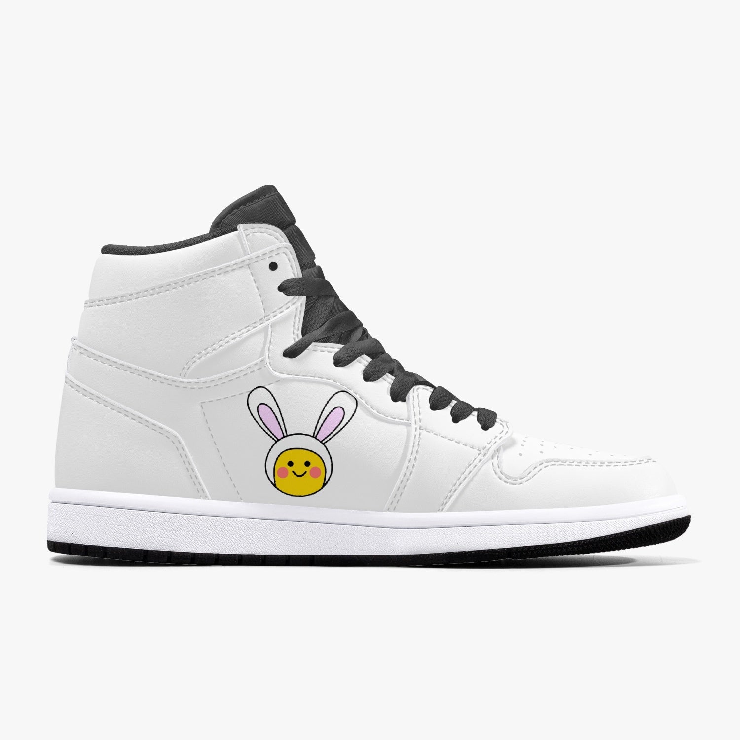 Jacki Easlick Lux Bunny High-Top Leather Sneakers showcasing stylish design and premium leather material.