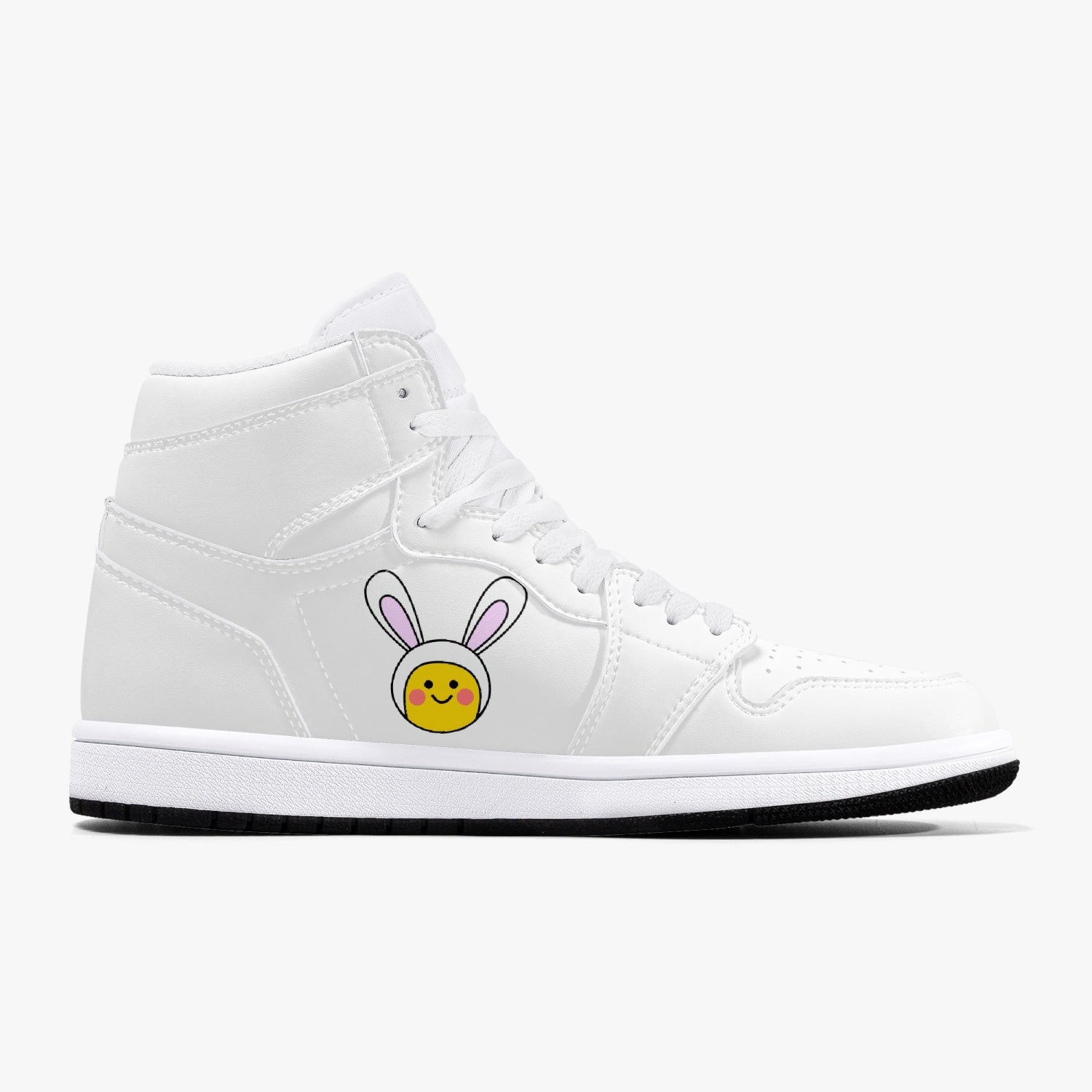 Jacki Easlick Lux Bunny High-Top Leather Sneakers showcasing stylish design and premium leather material.