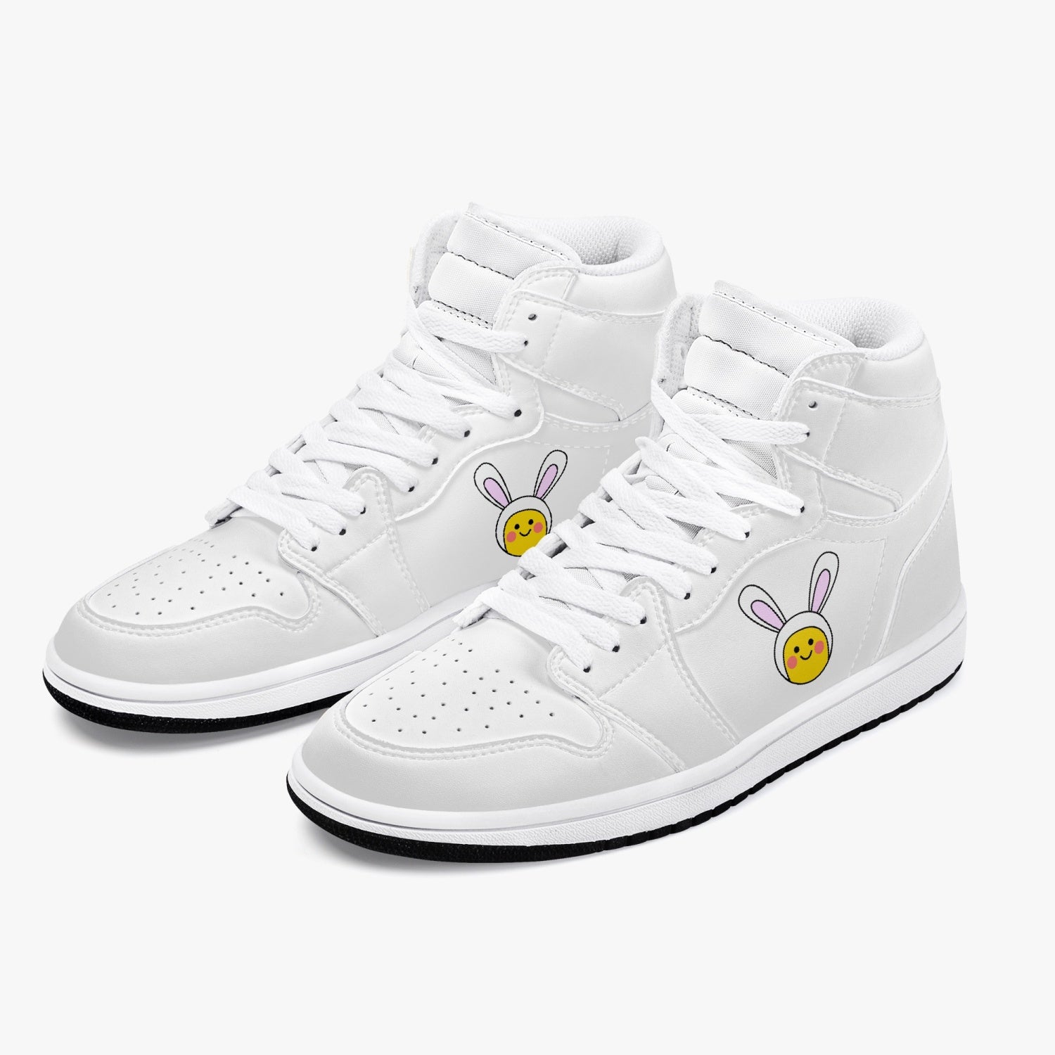 Jacki Easlick Lux Bunny High-Top Leather Sneakers showcasing stylish design and premium leather material.