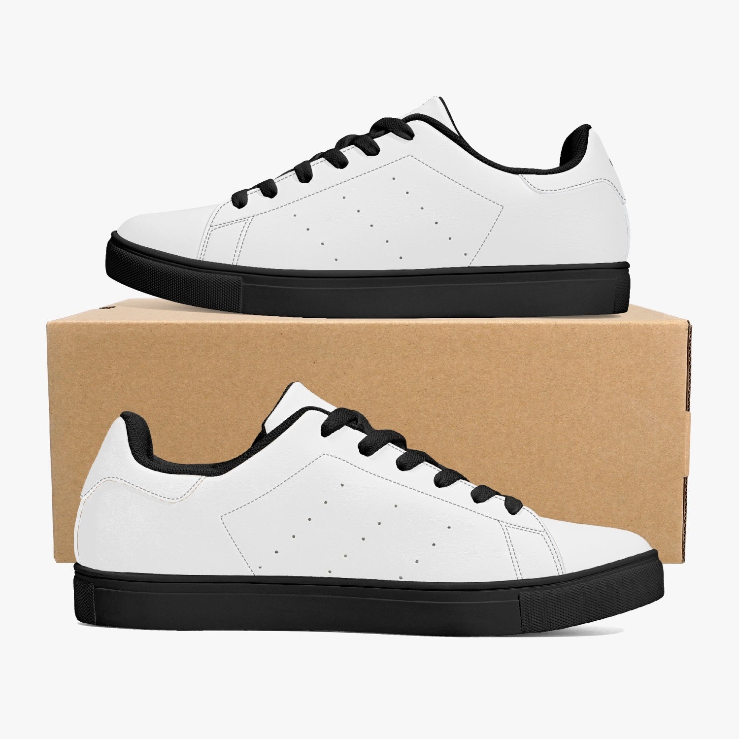 Jacki Easlick Lux Egg Low-Top Leather Sneakers featuring an all-over-print leather upper and classic lace-up design.