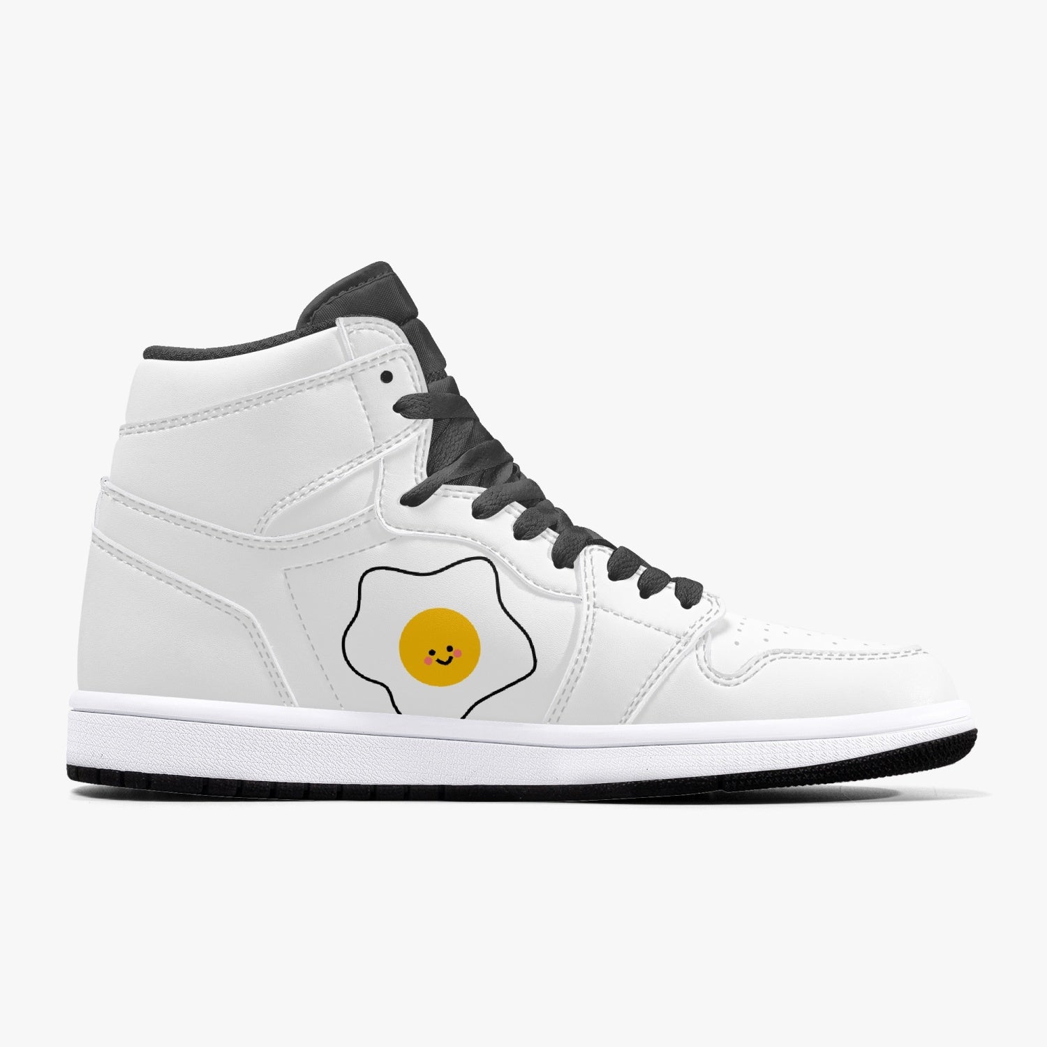 Jacki Easlick Luxury Egg High-Top Leather Sneakers showcasing premium leather and stylish design.