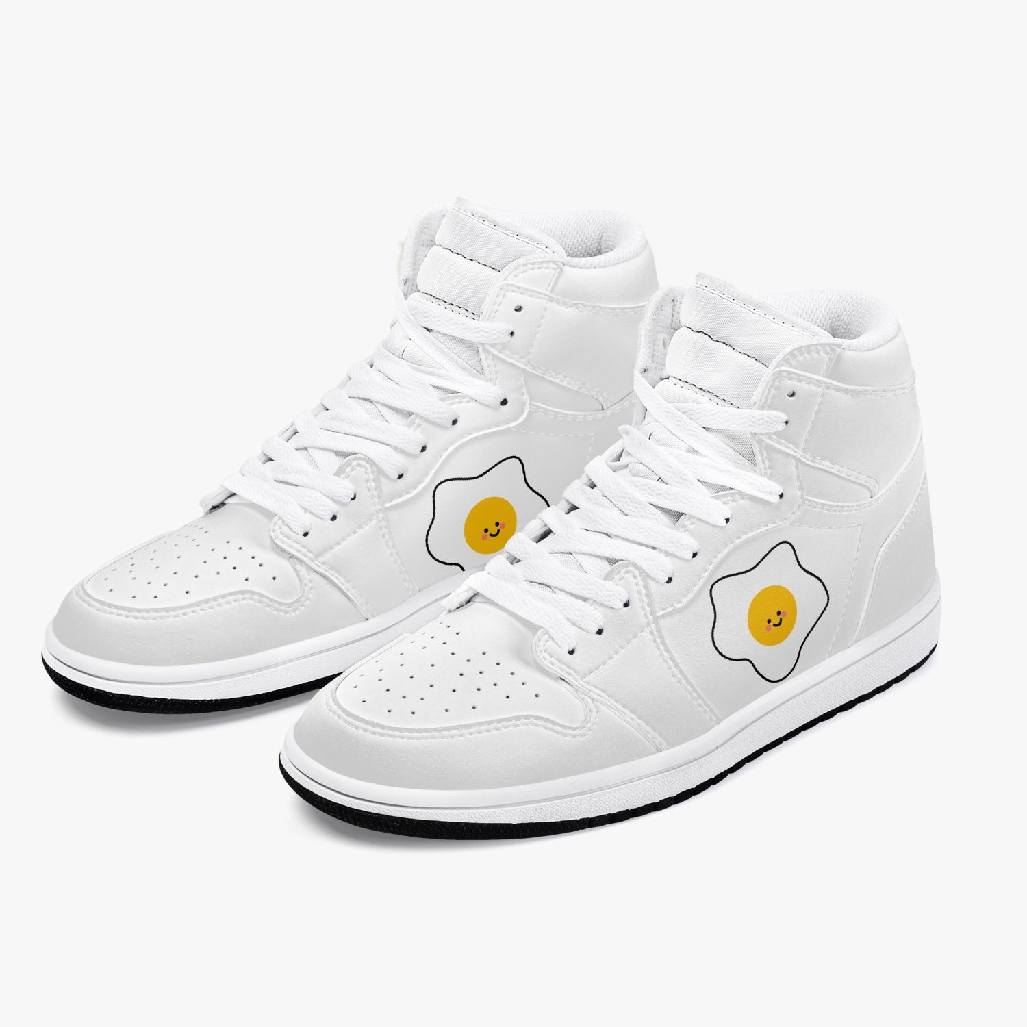 Jacki Easlick Luxury Egg High-Top Leather Sneakers showcasing premium leather and stylish design.