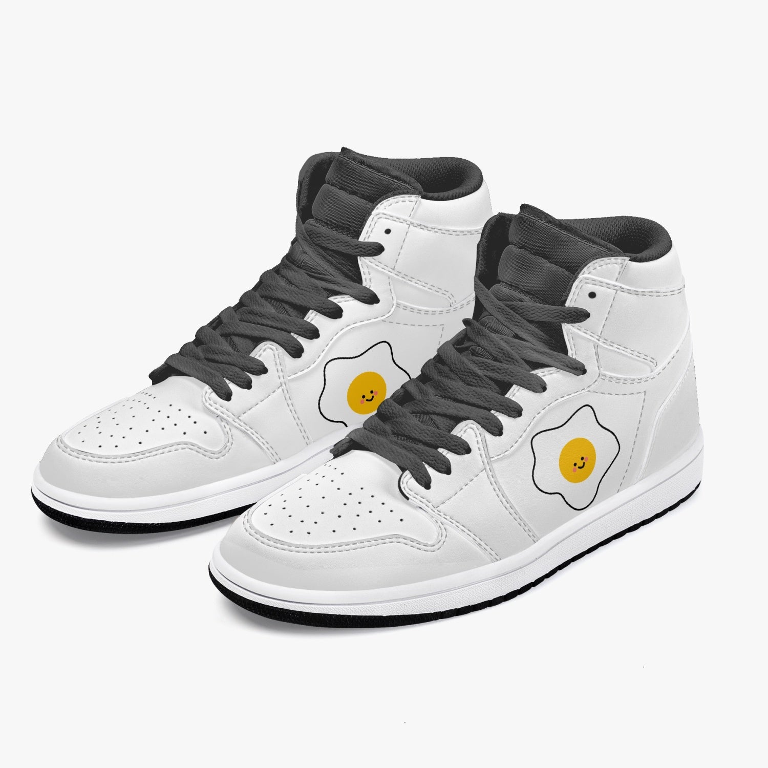 Jacki Easlick Luxury Egg High-Top Leather Sneakers showcasing premium leather and stylish design.