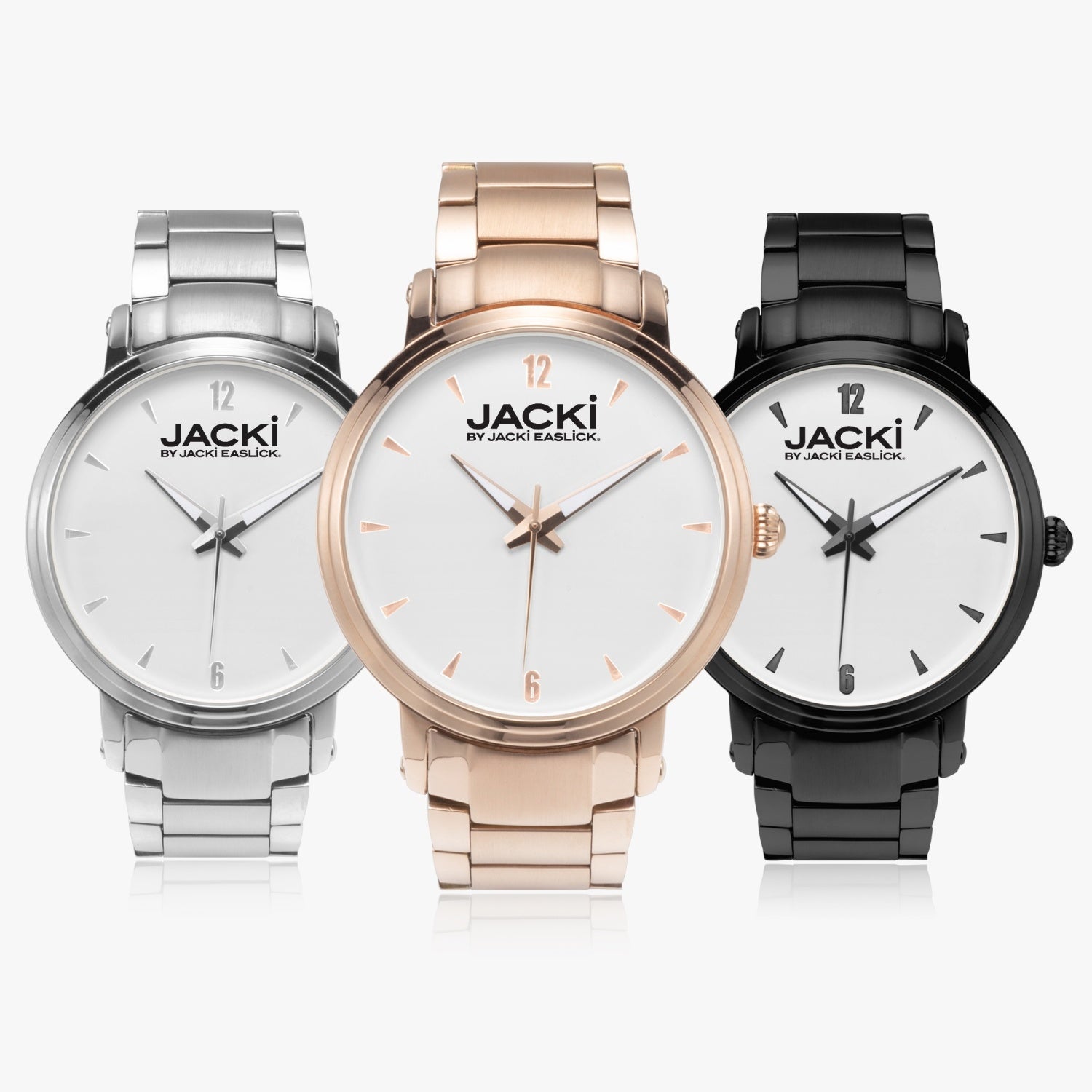 Jacki Easlick Steel Strap Automatic Watch with stainless steel case and classic design, showcasing its elegant features.