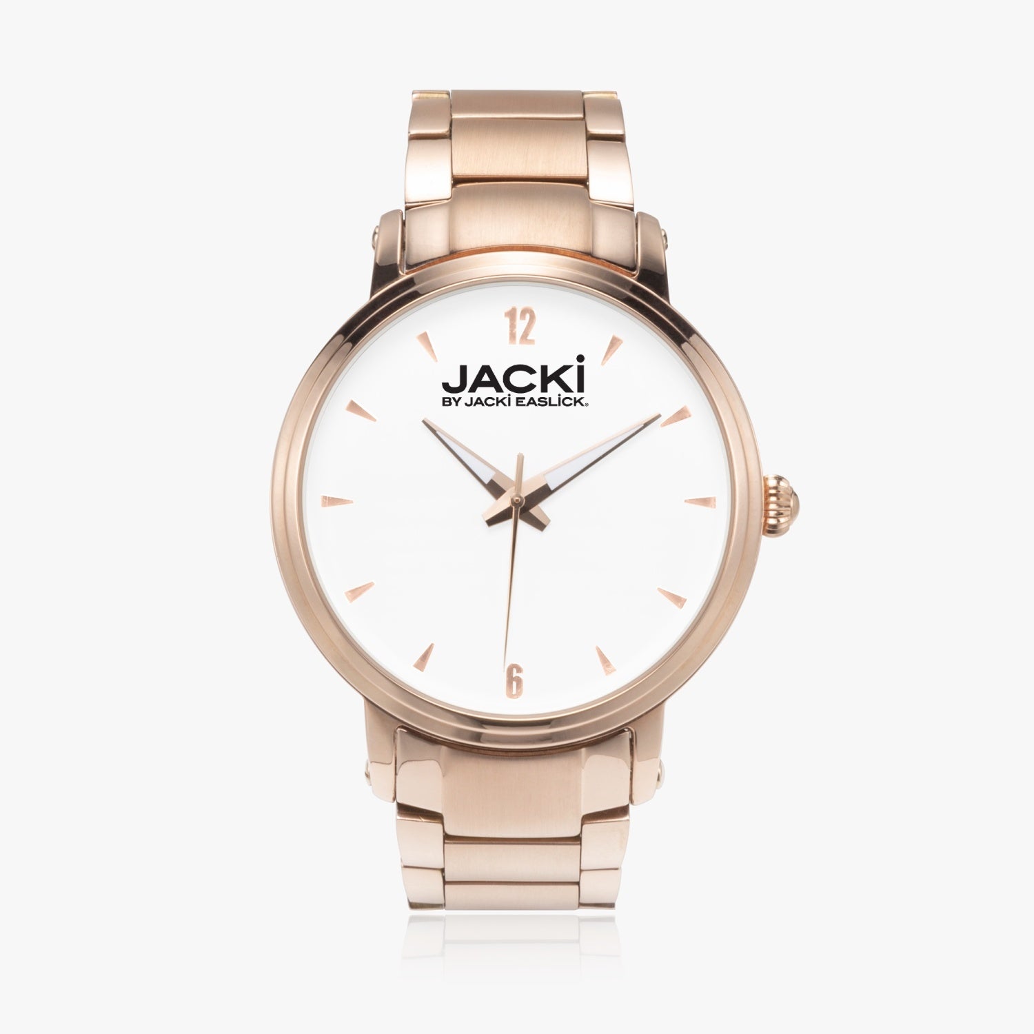 Jacki Easlick Steel Strap Automatic Watch with stainless steel case and classic design, showcasing its elegant features.