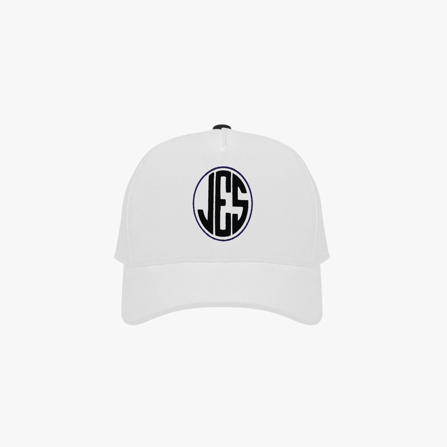 JES Monogram Hat featuring a stylish unisex design, made from durable canvas with a structured fit and flat bill.