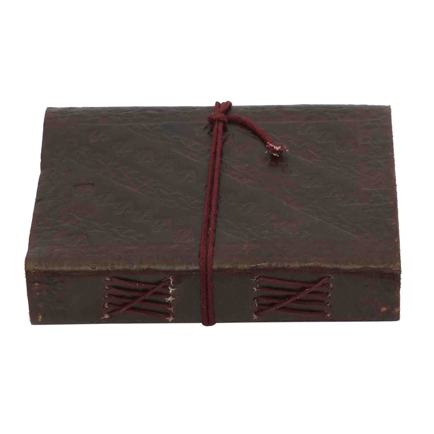 JH-1632 Handmade Leather Journal with intricate design and soft leather cover, showcasing its unique craftsmanship.